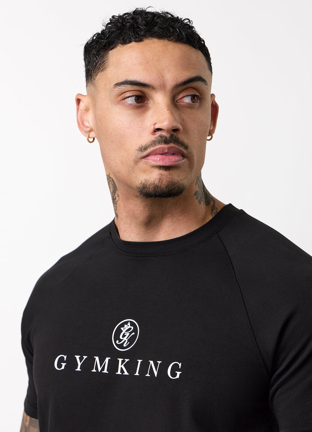 Gym King Pro Logo Tee - Black/White