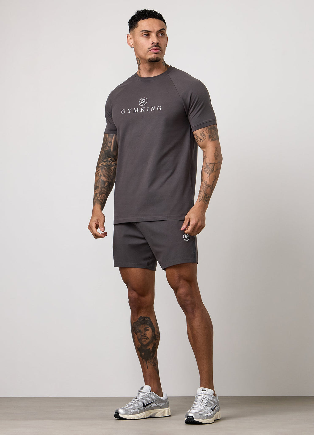 Gym King Pro Logo Jersey 6" Short - Graphite