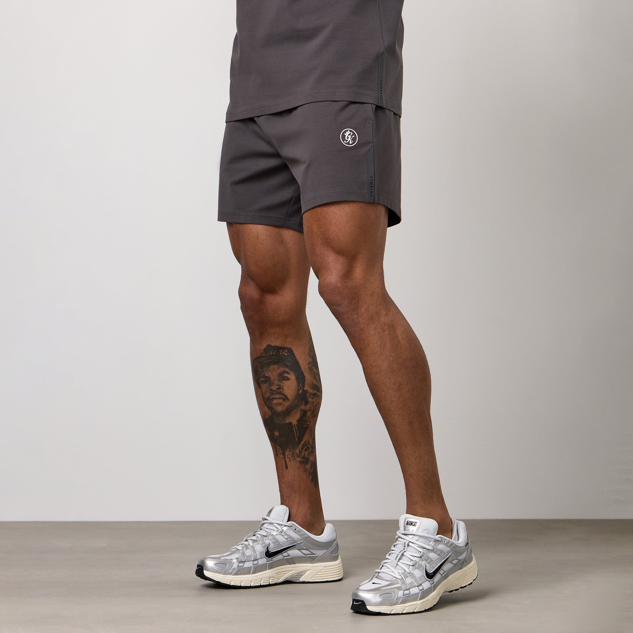 Gym King Pro Logo Jersey 6" Short - Graphite
