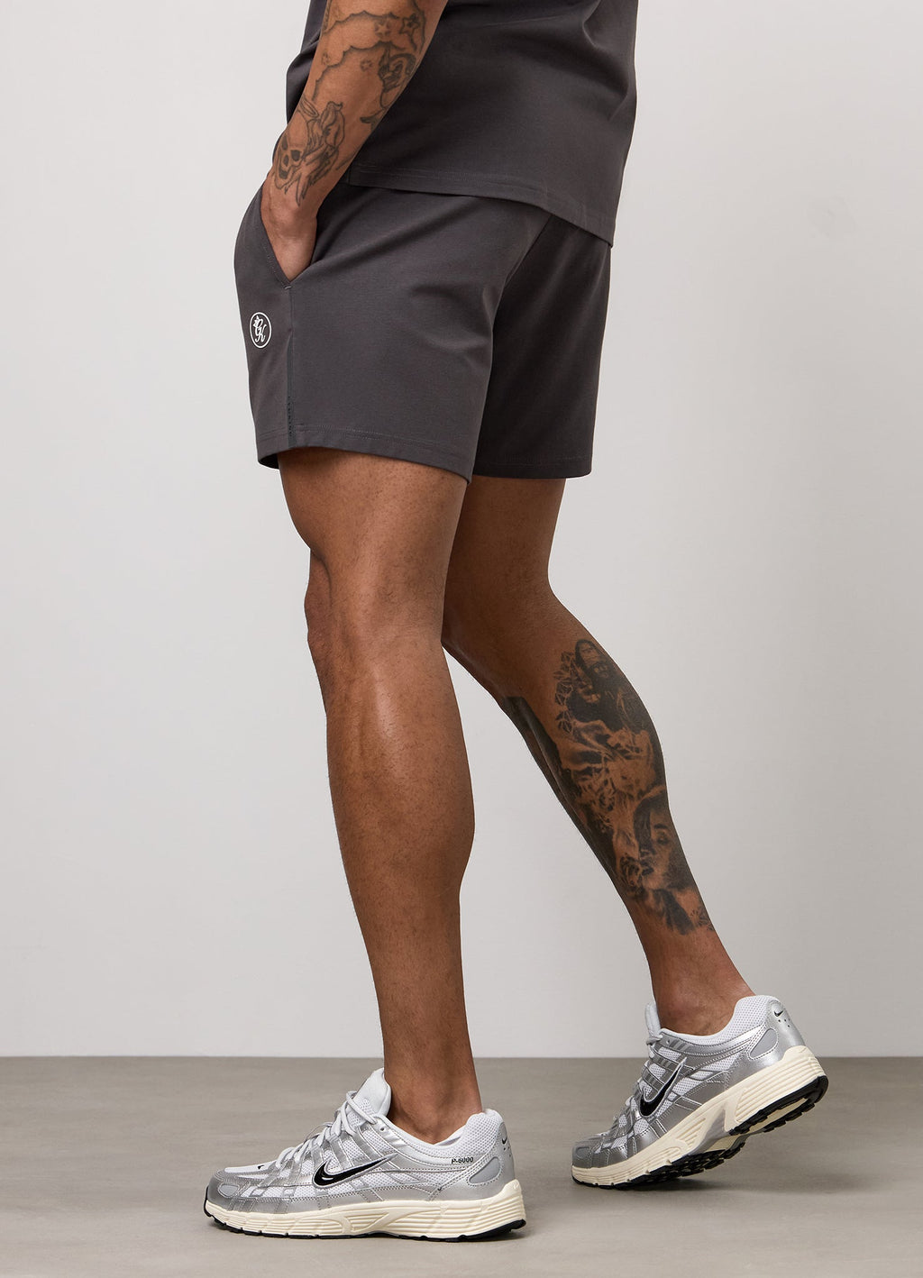 Gym King Pro Logo Jersey 6" Short - Graphite