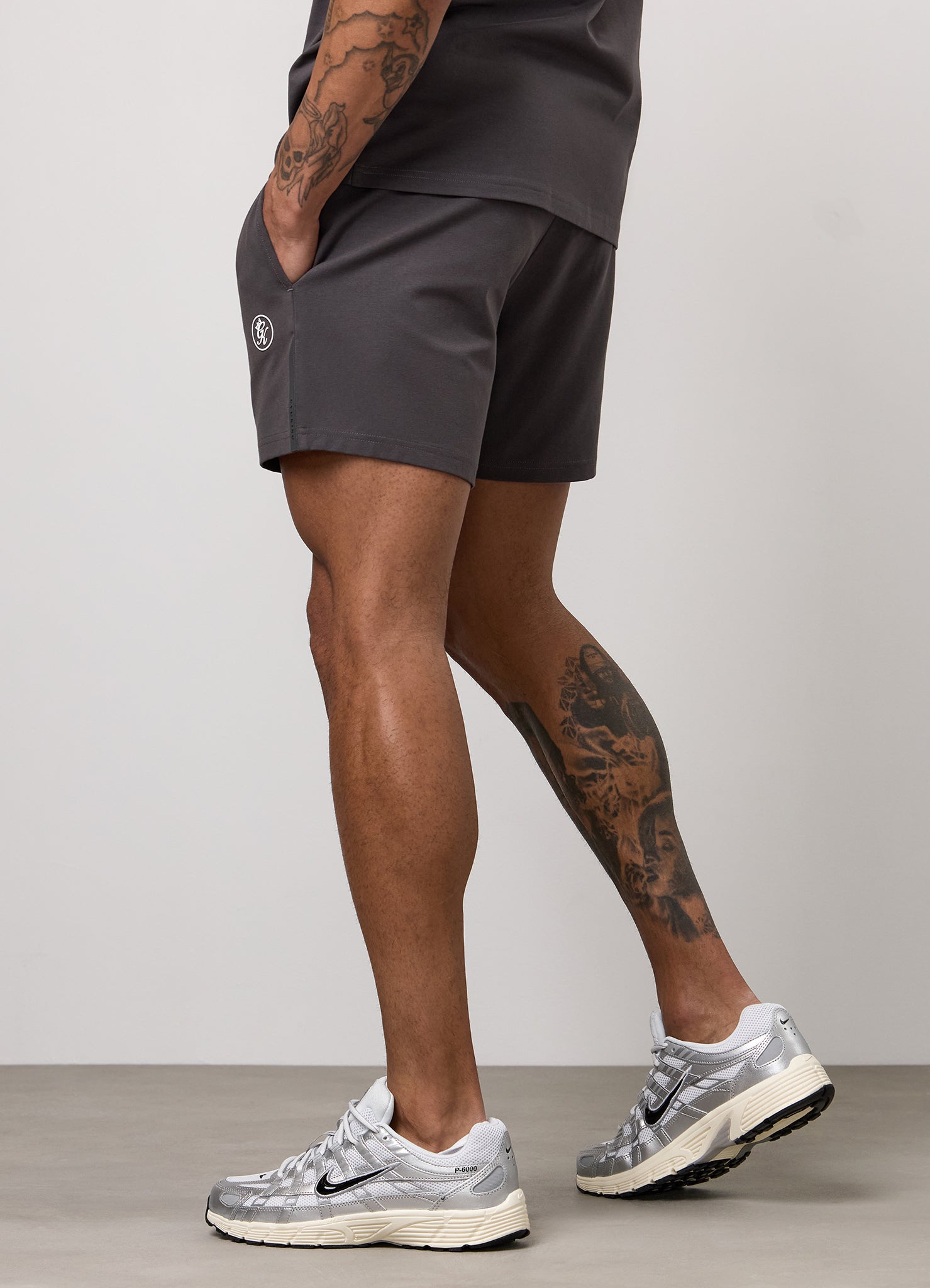 Gym King Pro Logo Jersey 6" Short - Graphite