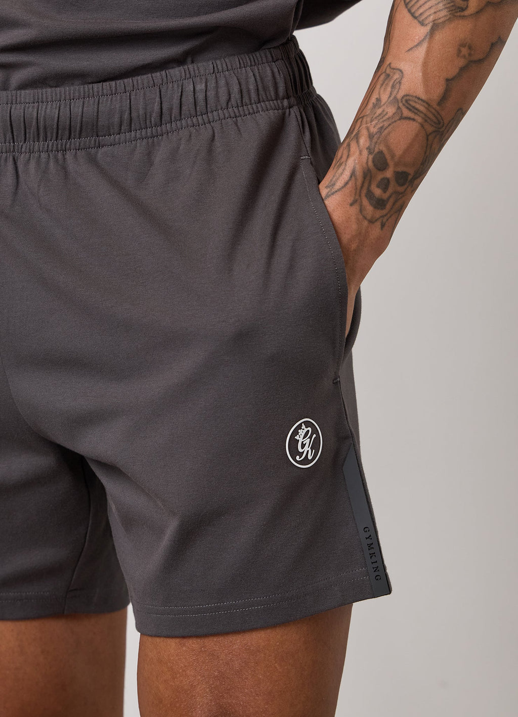 Gym King Pro Logo Jersey 6" Short - Graphite