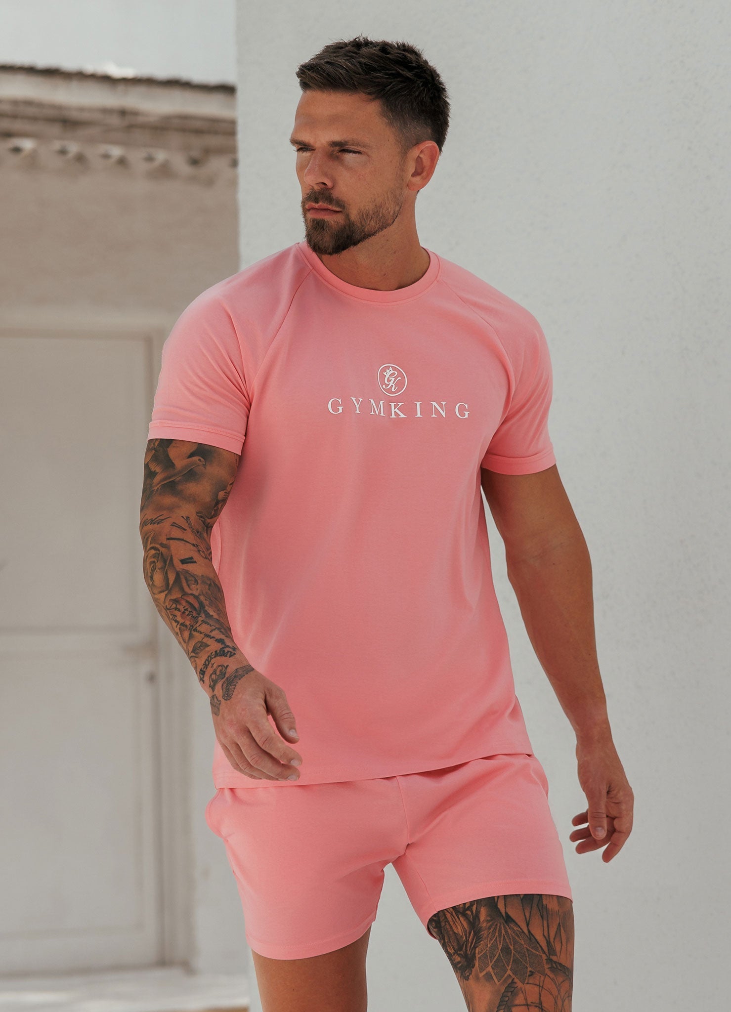 Gym King Pro Logo Jersey 6" Short - Pink
