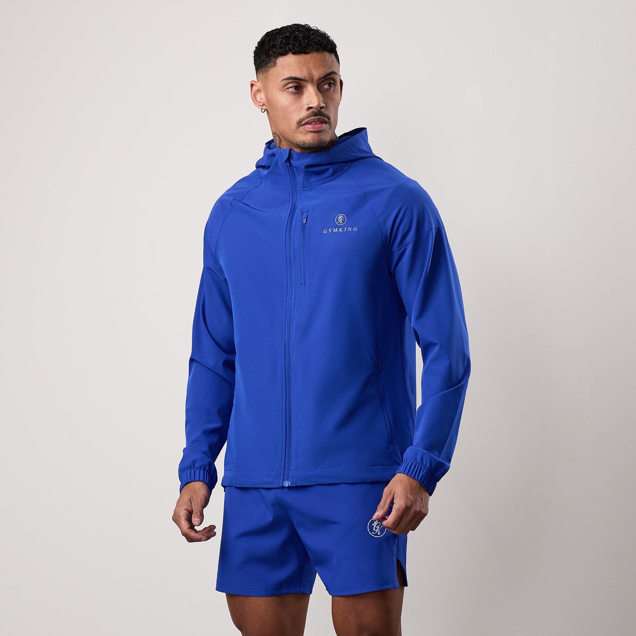 Gym King Pro Woven Hoodie - Vibrant Blue