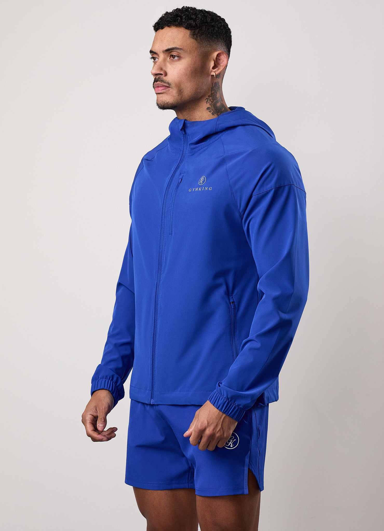 Gym King Pro Woven Hoodie - Vibrant Blue