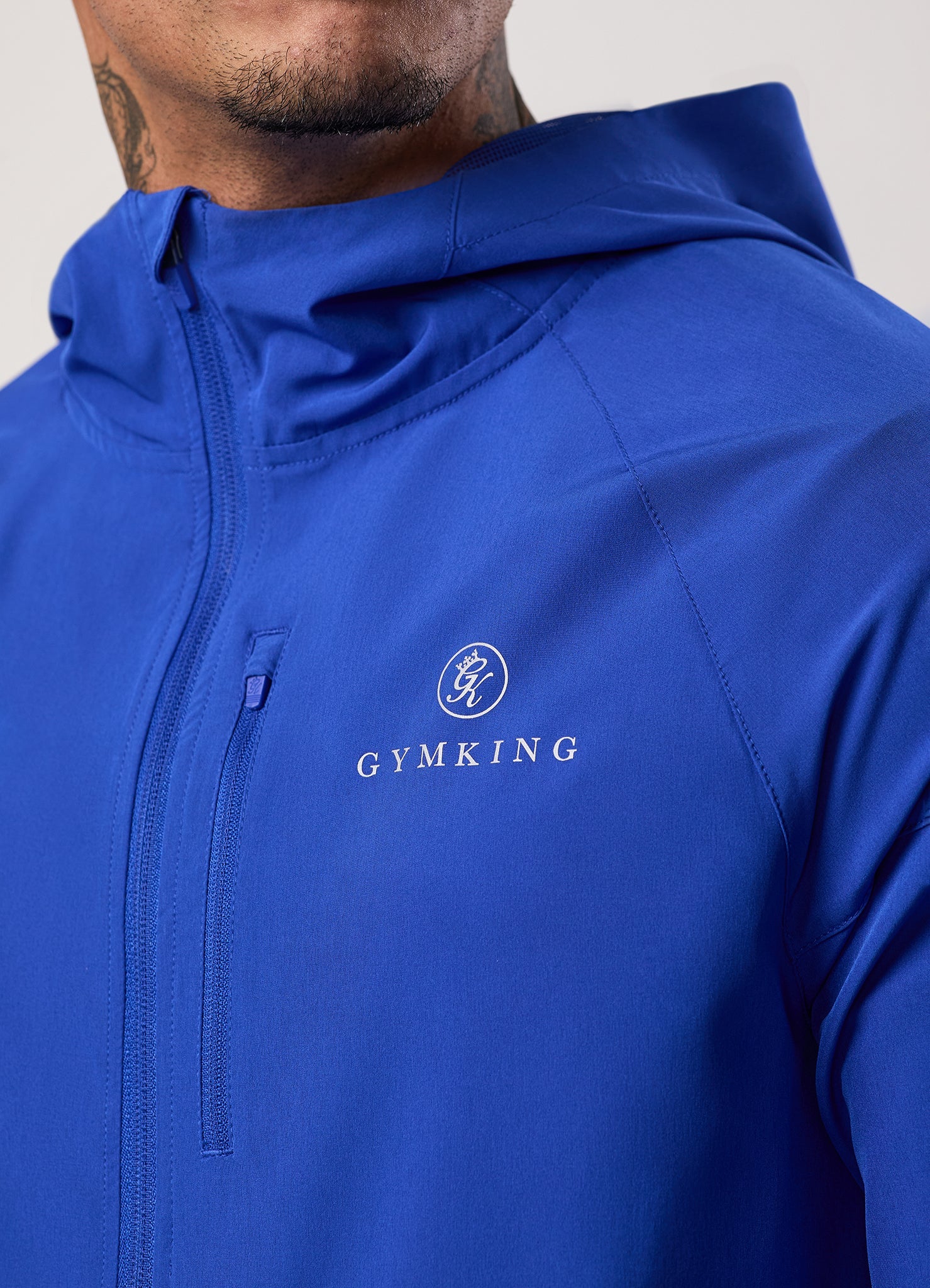 Gym King Pro Woven Hoodie - Vibrant Blue