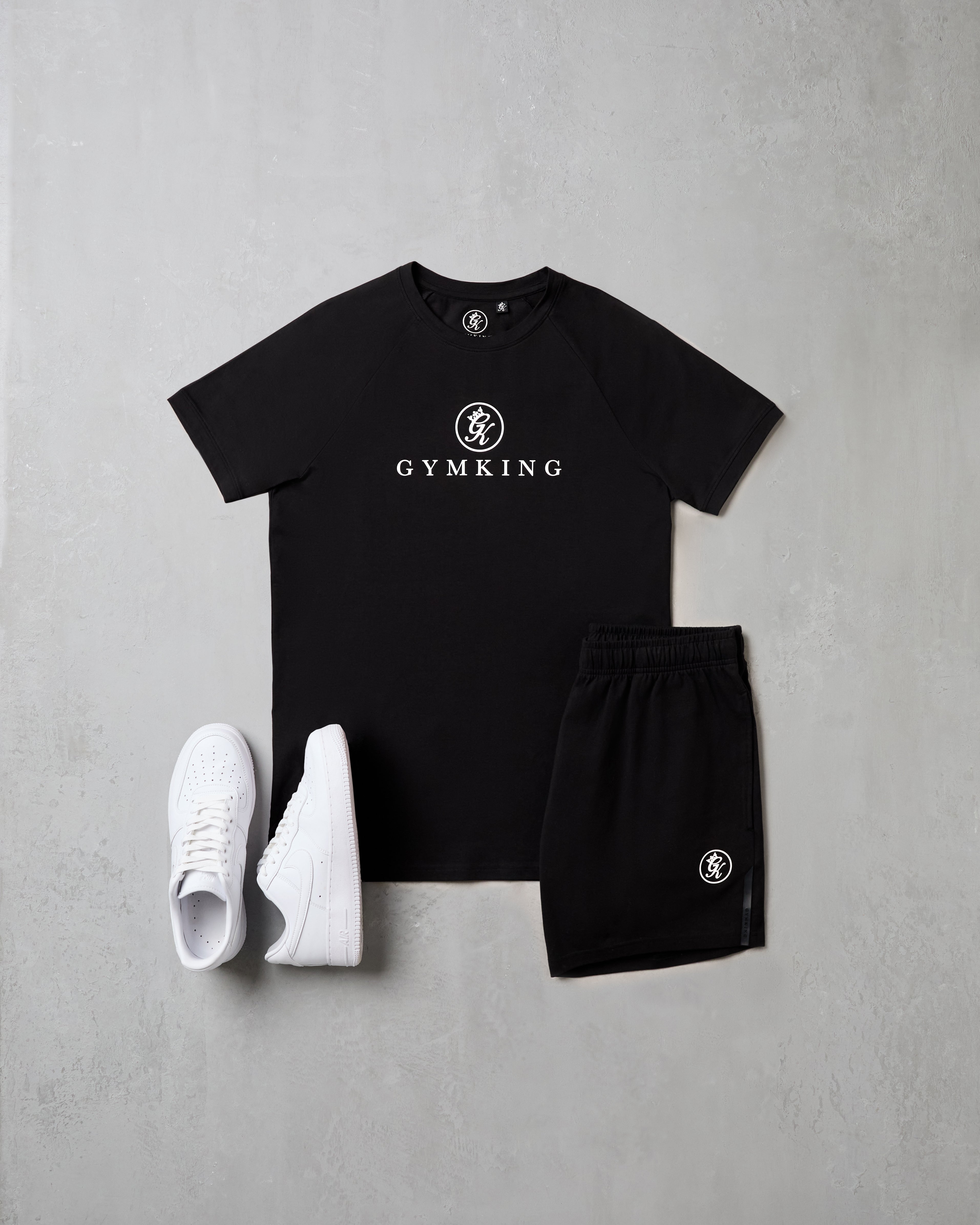 Gym King Pro Logo Tee - Black/White