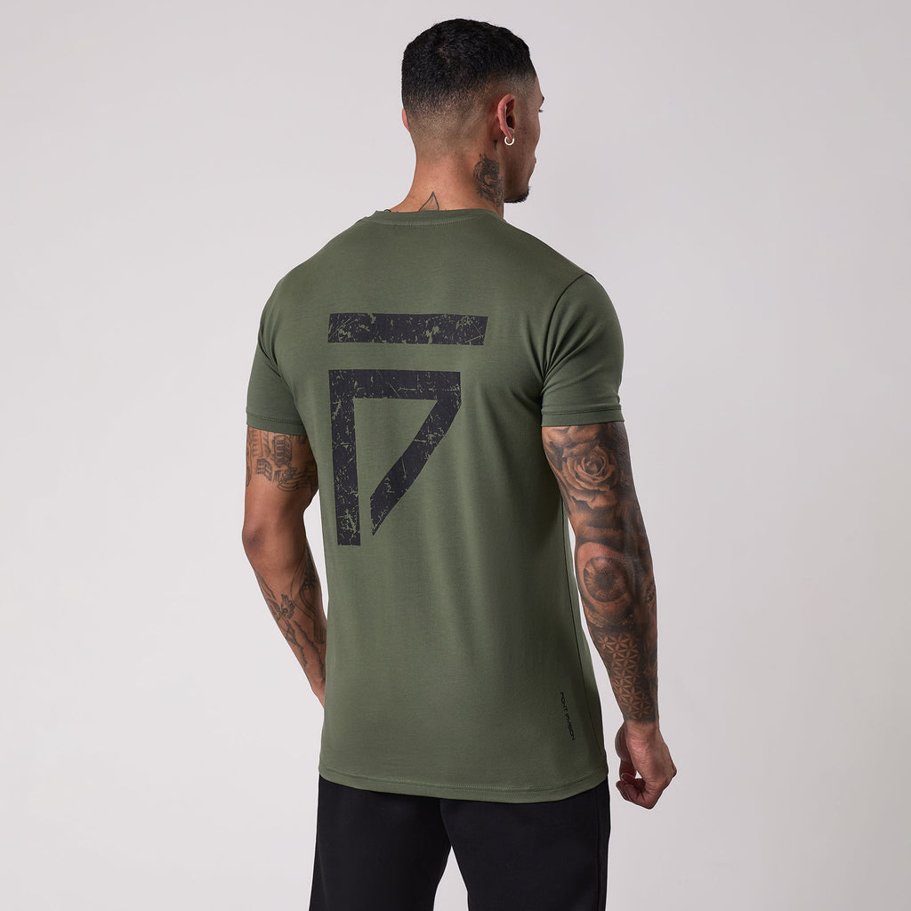 Gym King Fight Division Tee - Deep Olive