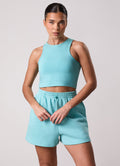 Gym King Define Open Back Vest - Aquatic Blue