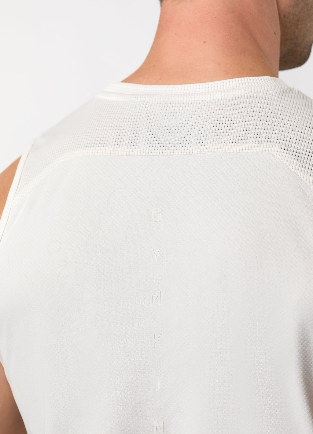 Gym King Rebellion Grit AOP Vest - Cream