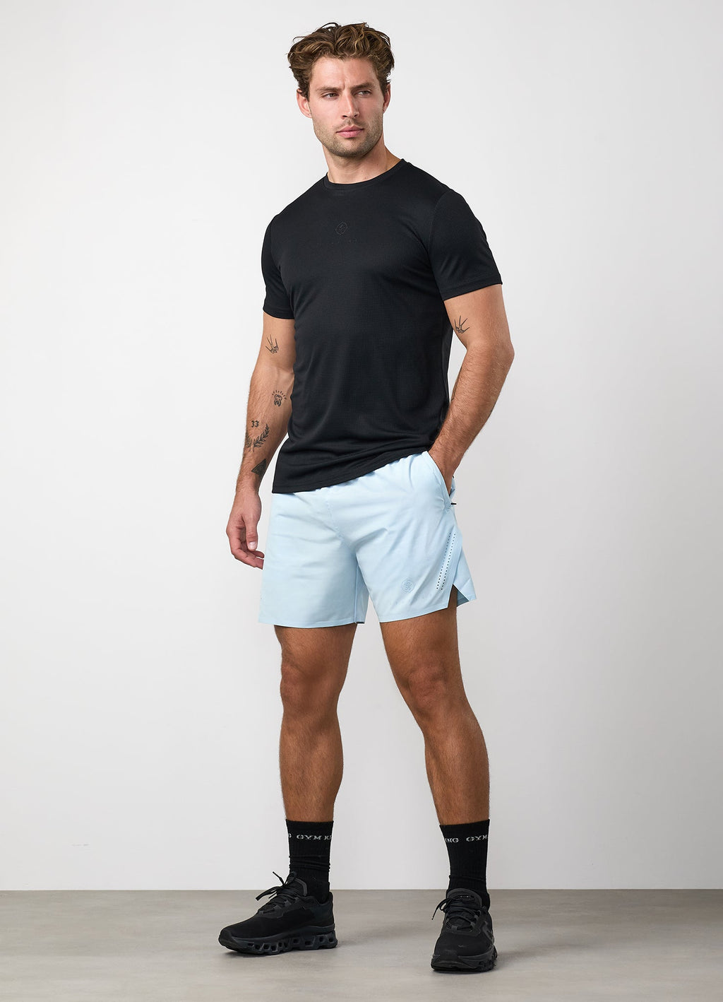 Gym King Rebellion Echo AOP Tee - Black