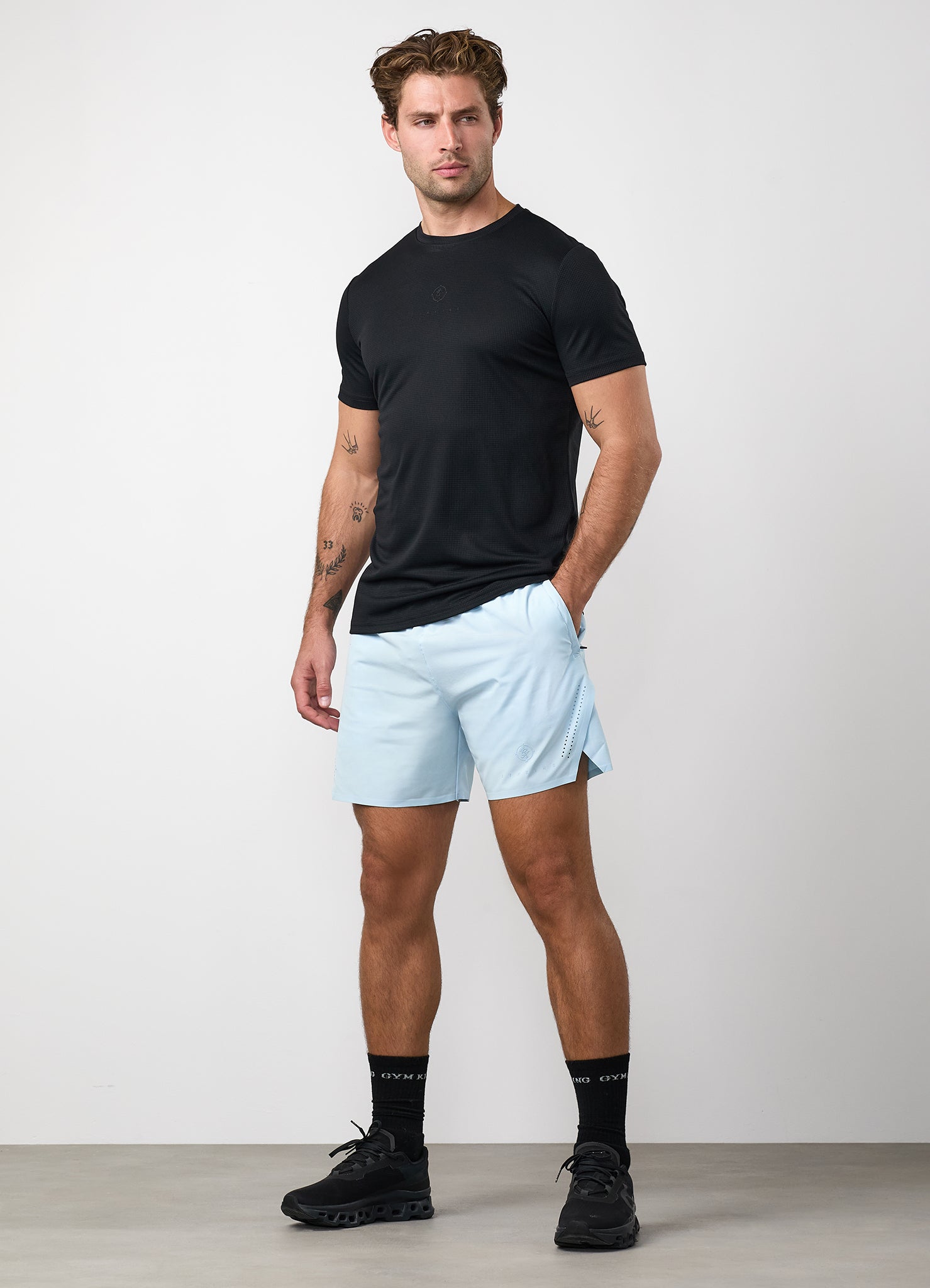 Gym King Rebellion Echo AOP Tee - Black