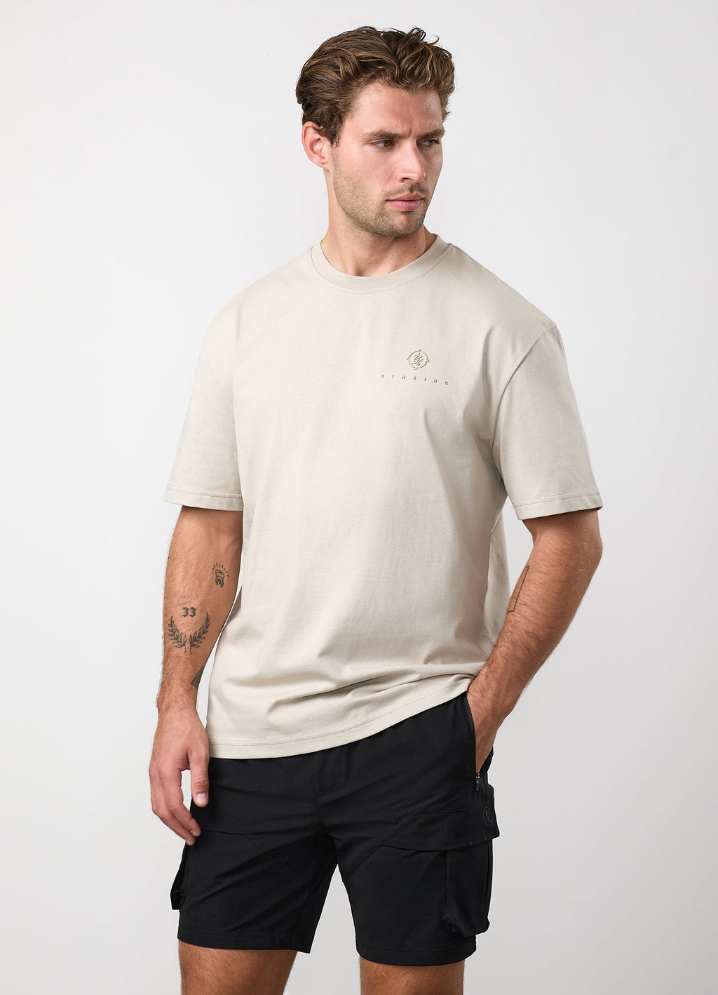 Gym King Rebellion Oblivion Tee - Stone