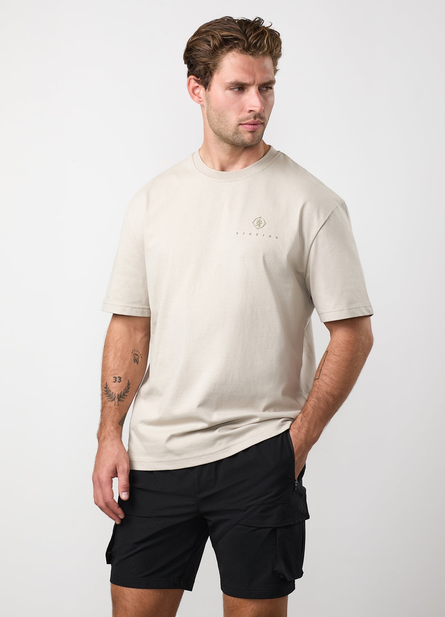 Gym King Rebellion Oblivion Tee - Stone