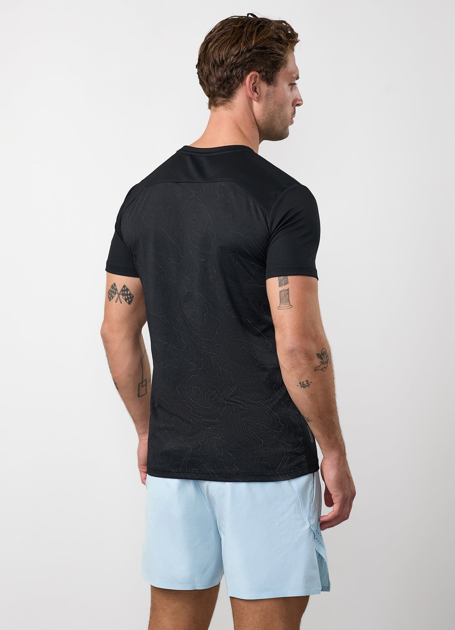Gym King Rebellion Echo AOP Tee - Black