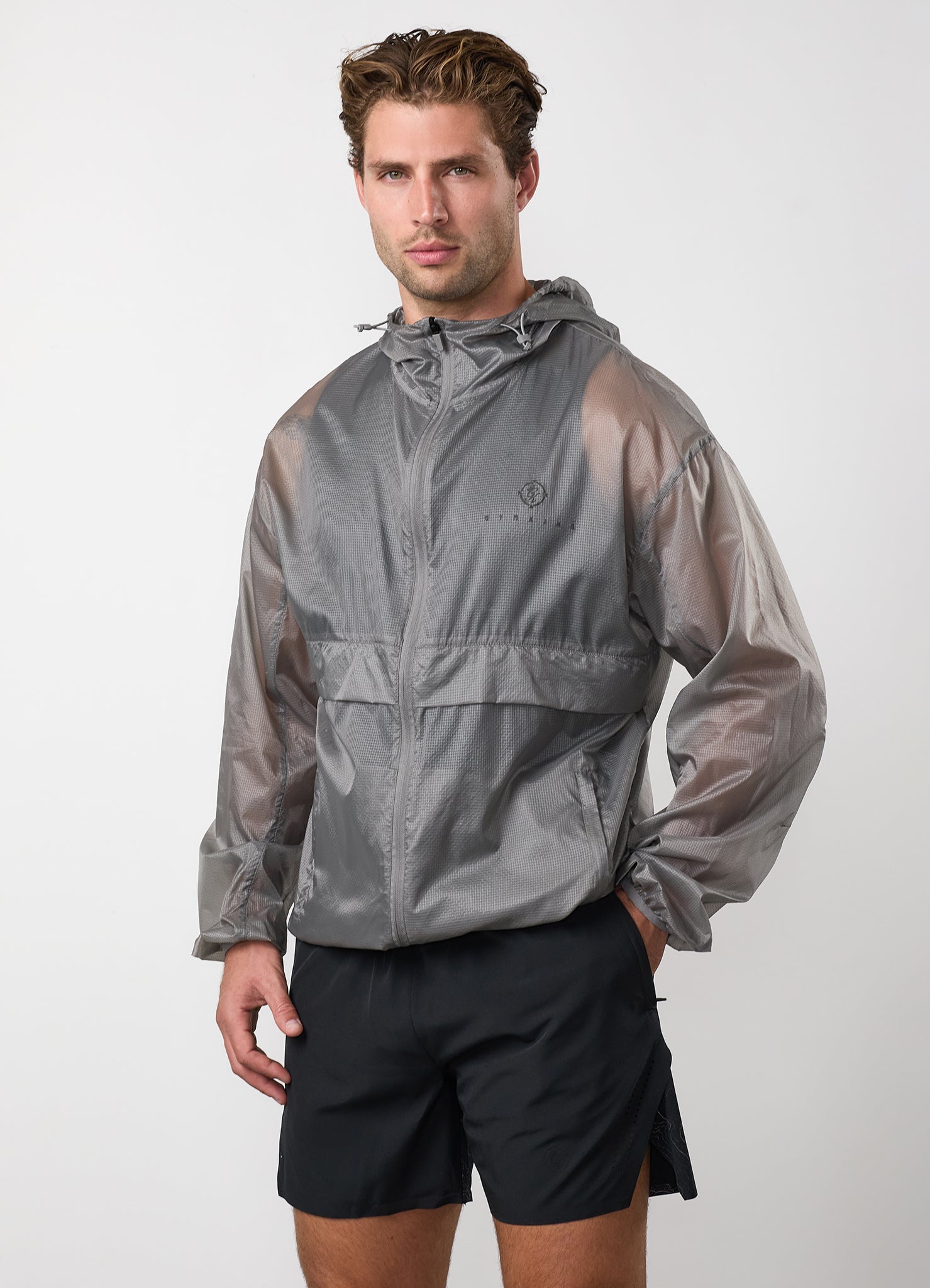 Gym King Rebellion Spectre Ombre Training Jacket - Phantom Grey