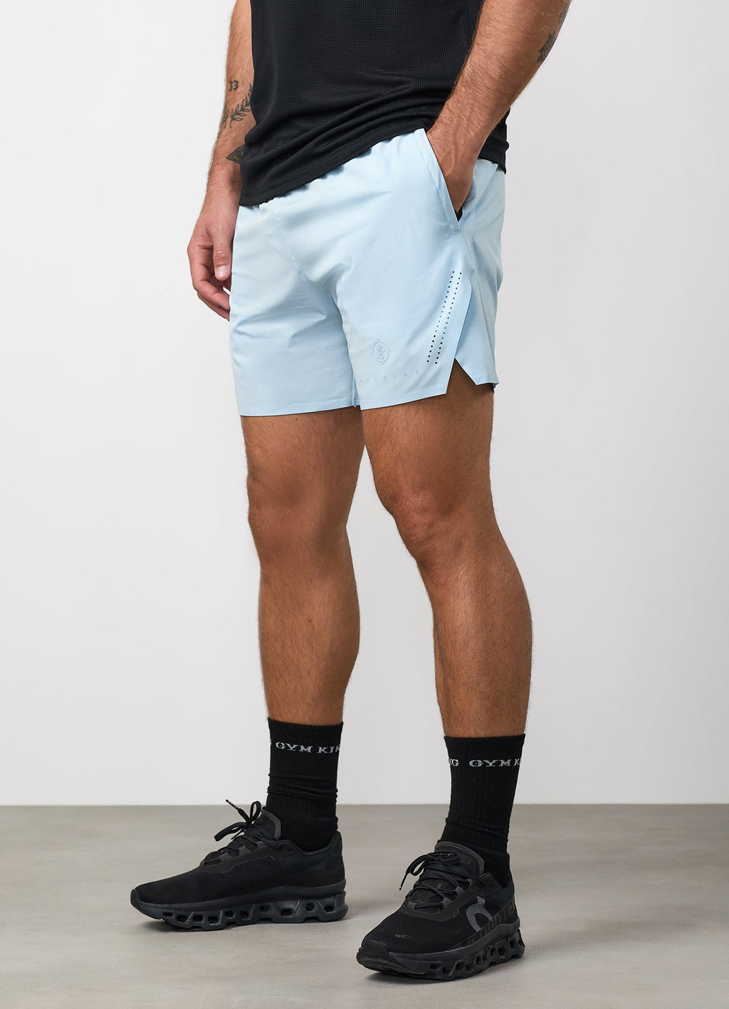 Gym King Rebellion Shadow 5" Training Short - Sky Blue