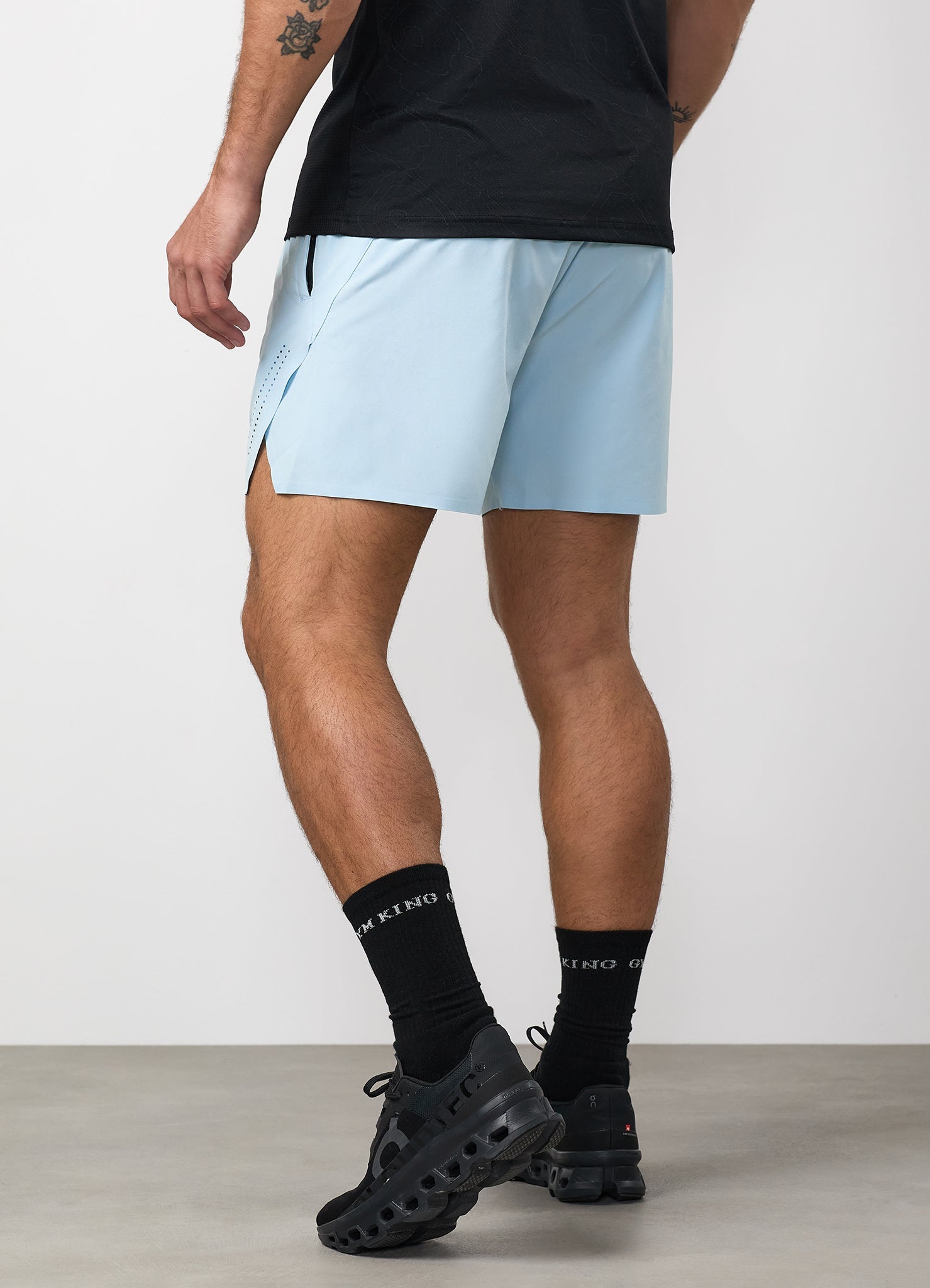 Gym King Rebellion Shadow 5" Training Short - Sky Blue