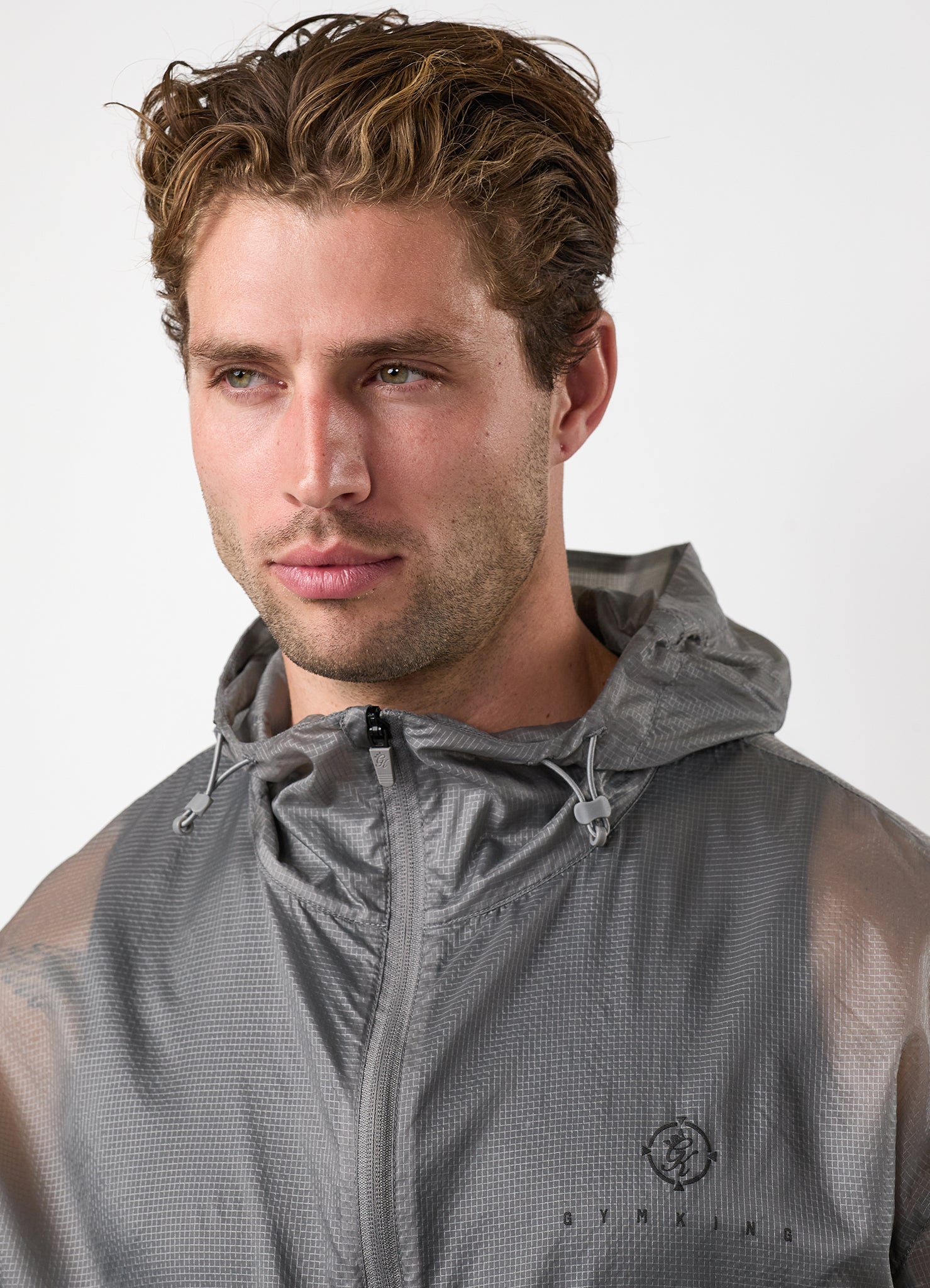 Gym King Rebellion Spectre Ombre Training Jacket - Phantom Grey