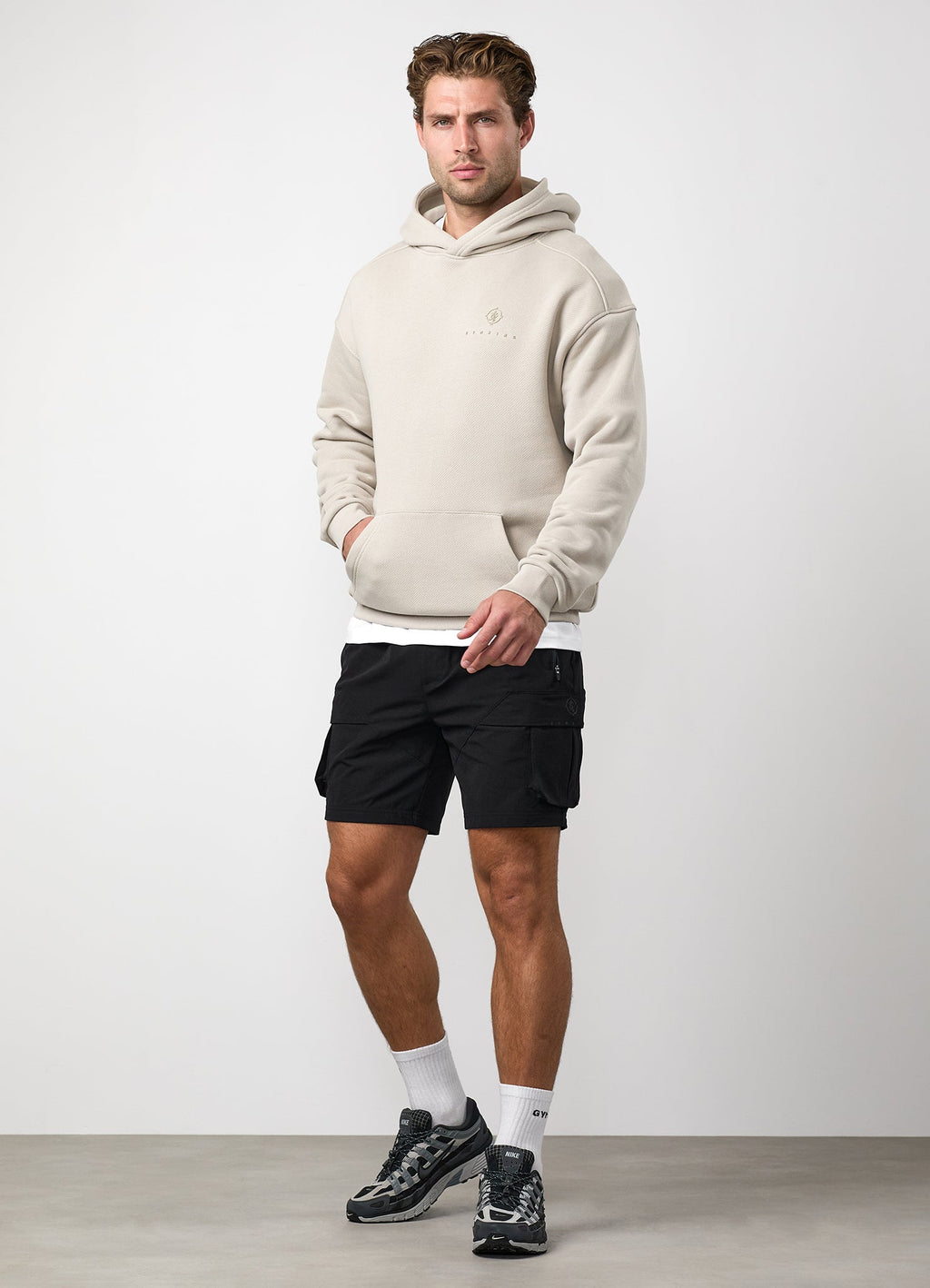 Gym King Rebellion Phantom Hoodie - Stone