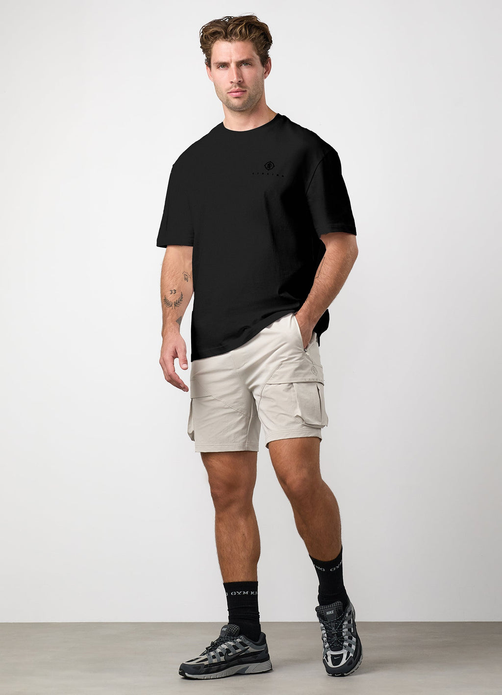 Gym King Rebellion Covert Cargo Short - Stone