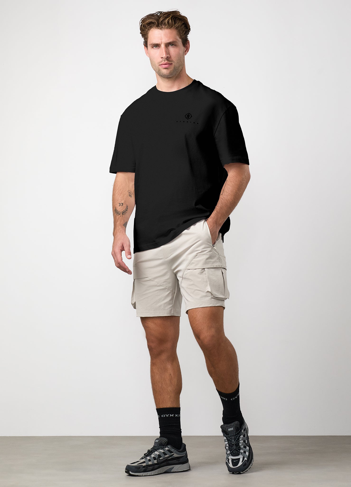 Gym King Rebellion Covert Cargo Short - Stone