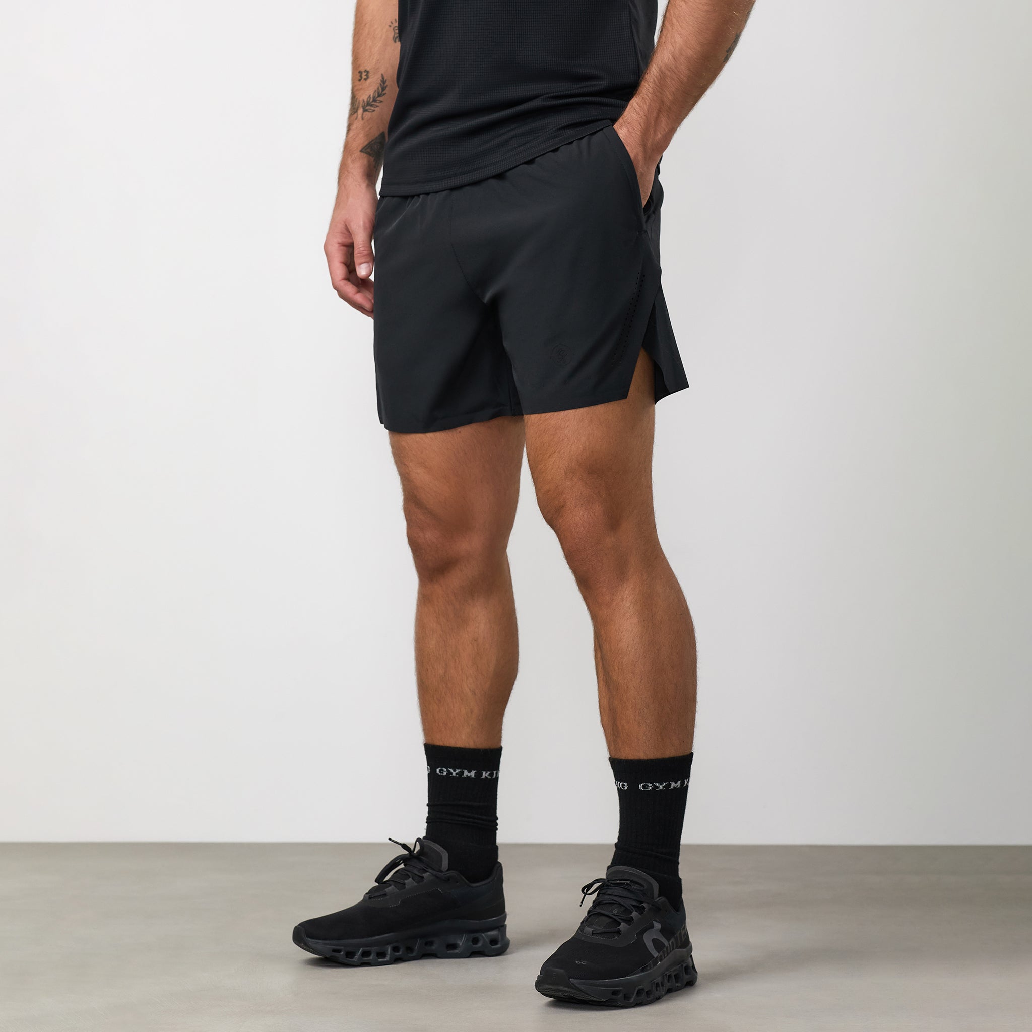 Gym King Rebellion Shadow 5" Training Short - Black