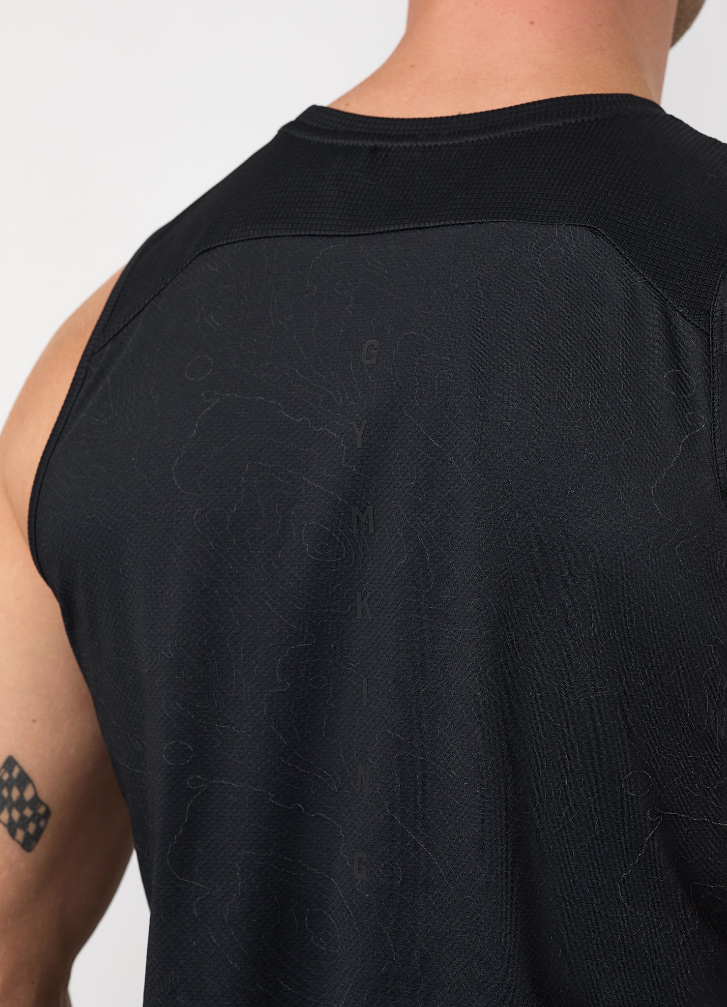 Gym King Rebellion Grit AOP Vest - Black