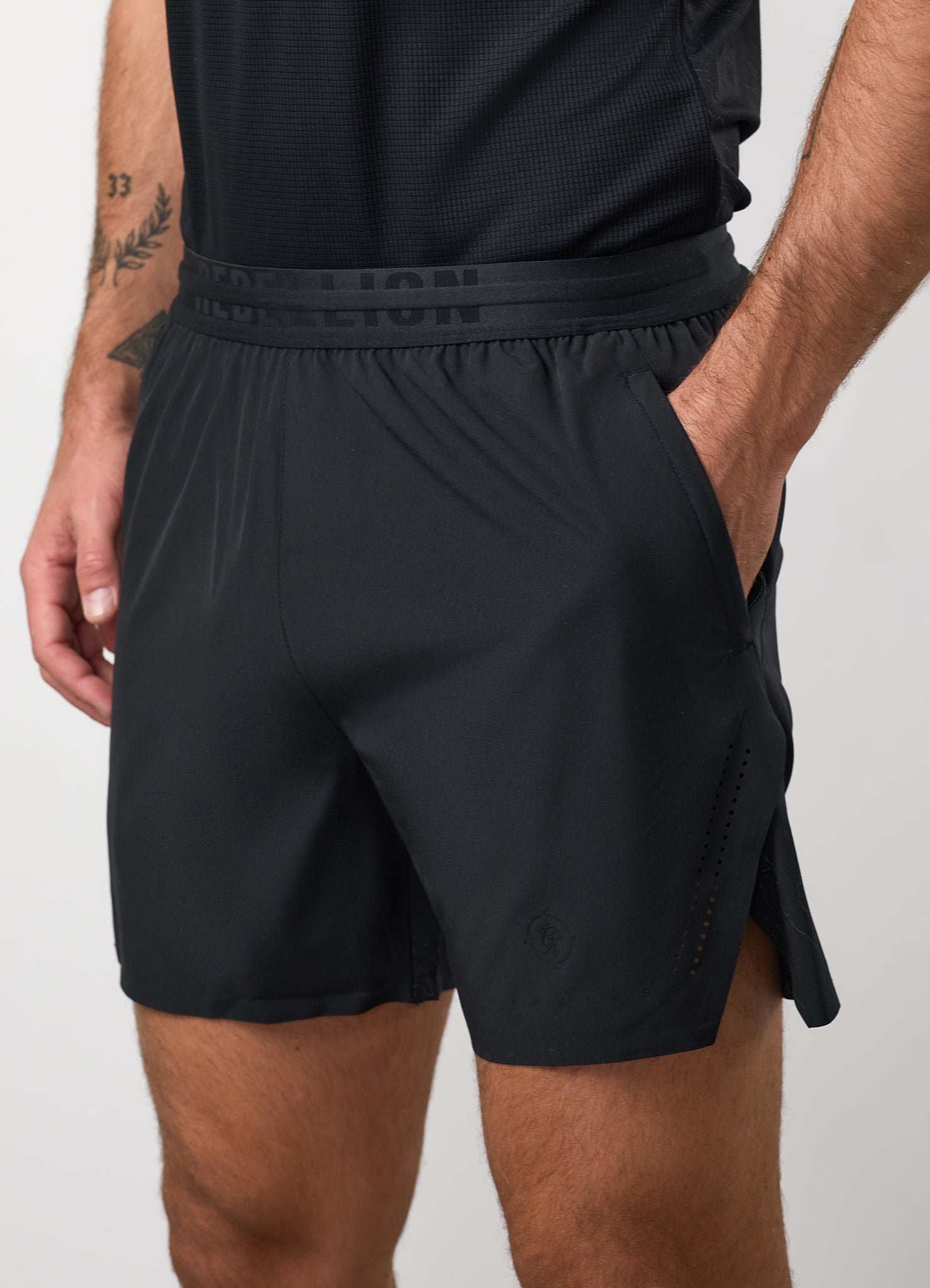 Gym King Rebellion Shadow 5" Training Short - Black