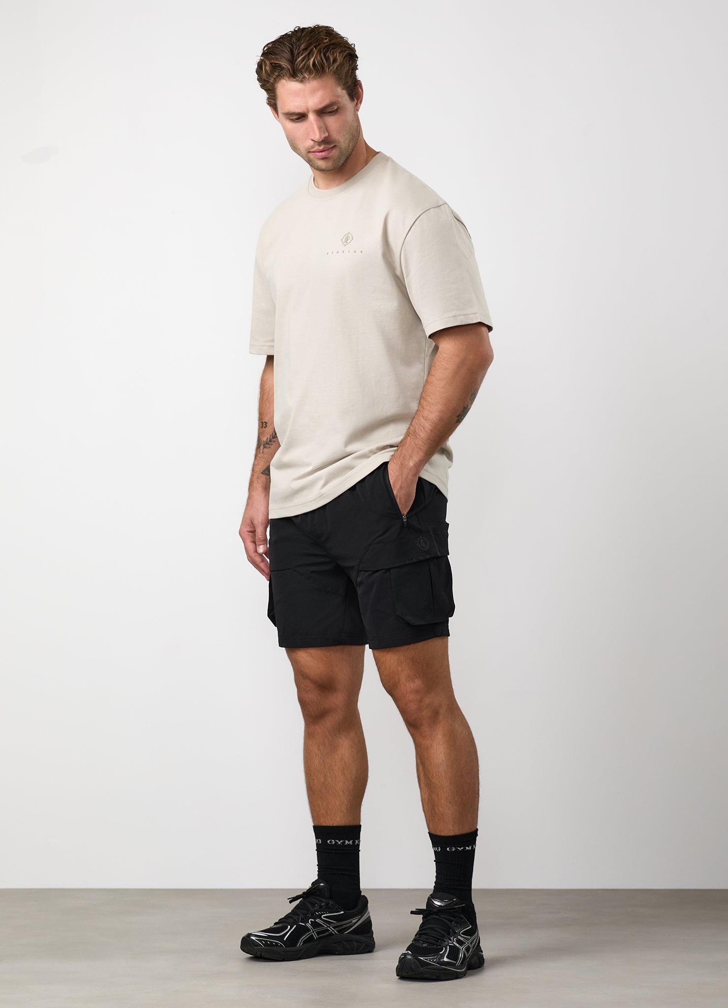 Gym King Rebellion Covert Cargo Short - Black