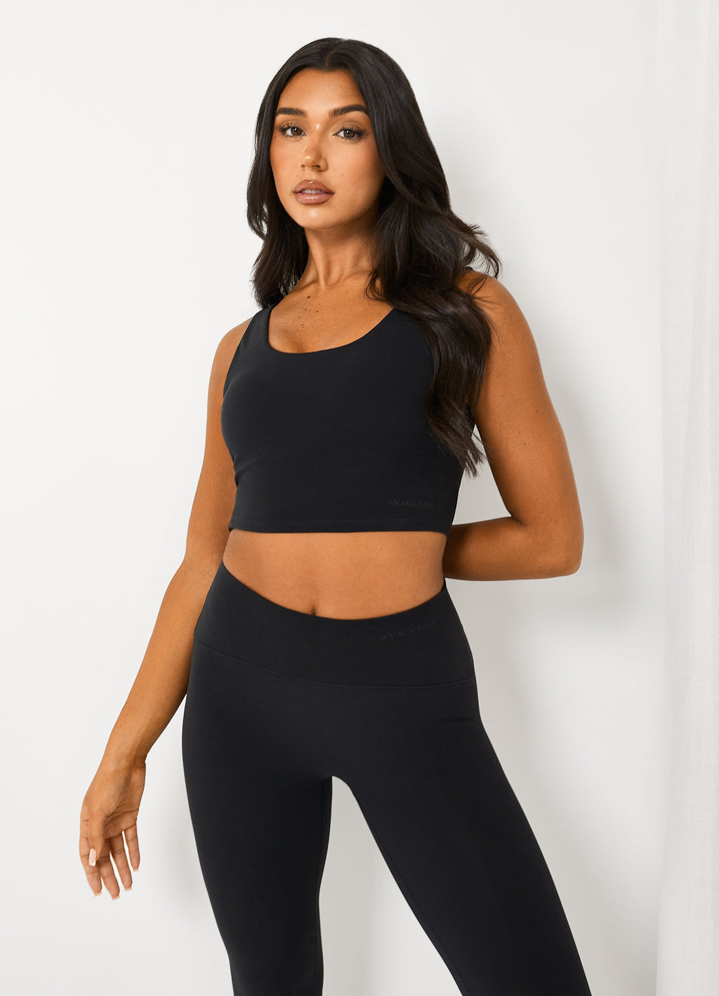 Gym King Peach Luxe Tank - Black Luxe