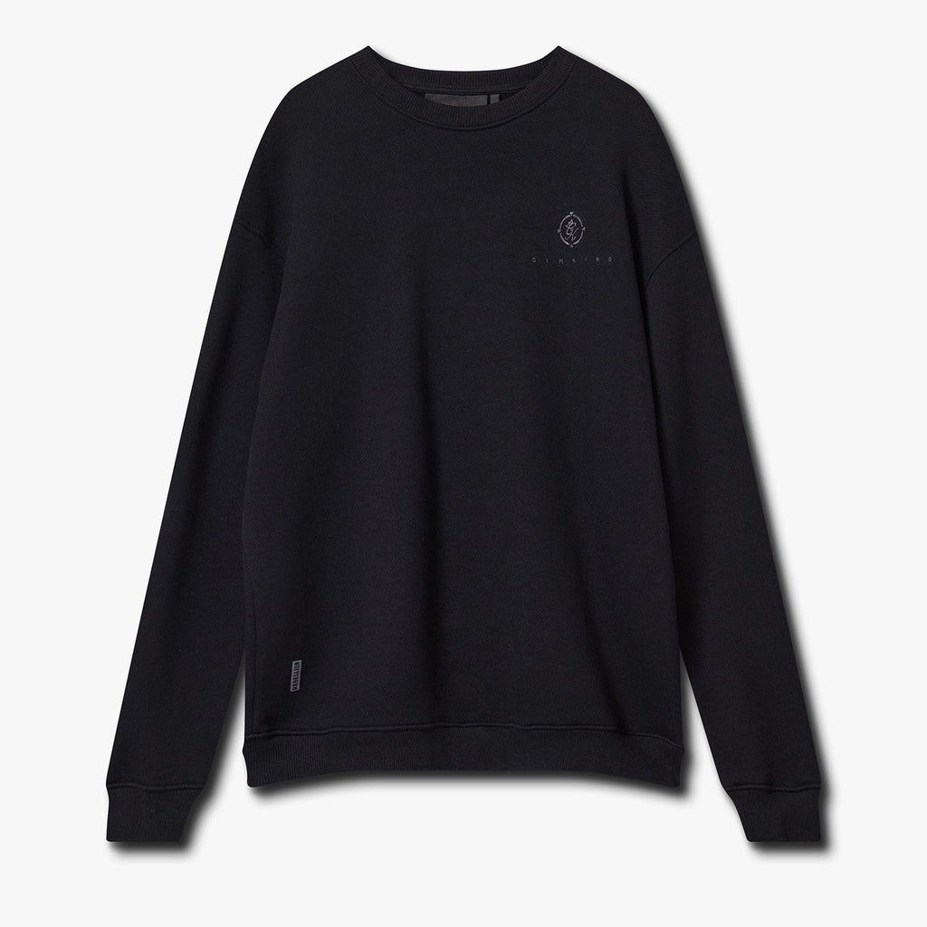 Gym King Rebellion Ambush Loopback Crew - Black