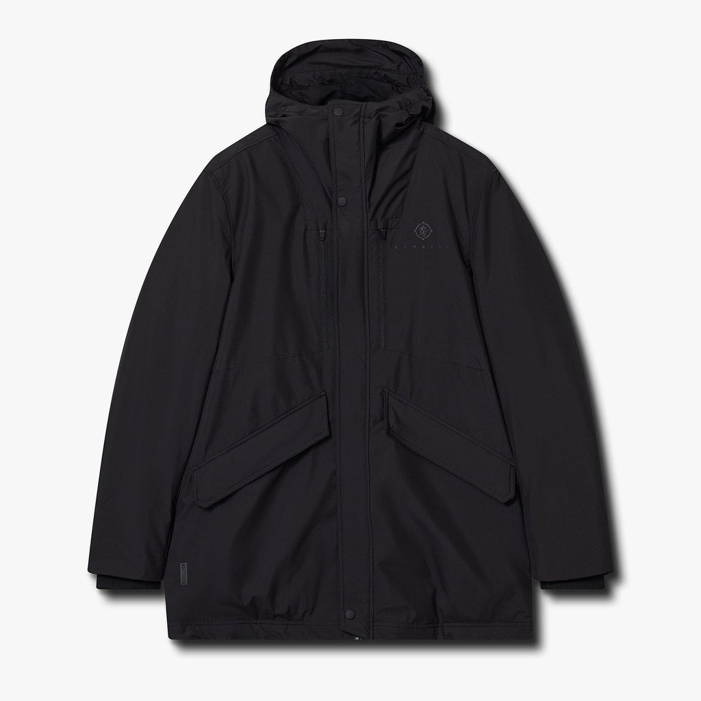 Gym King Rebellion Storm Mid-Length Parka - Black