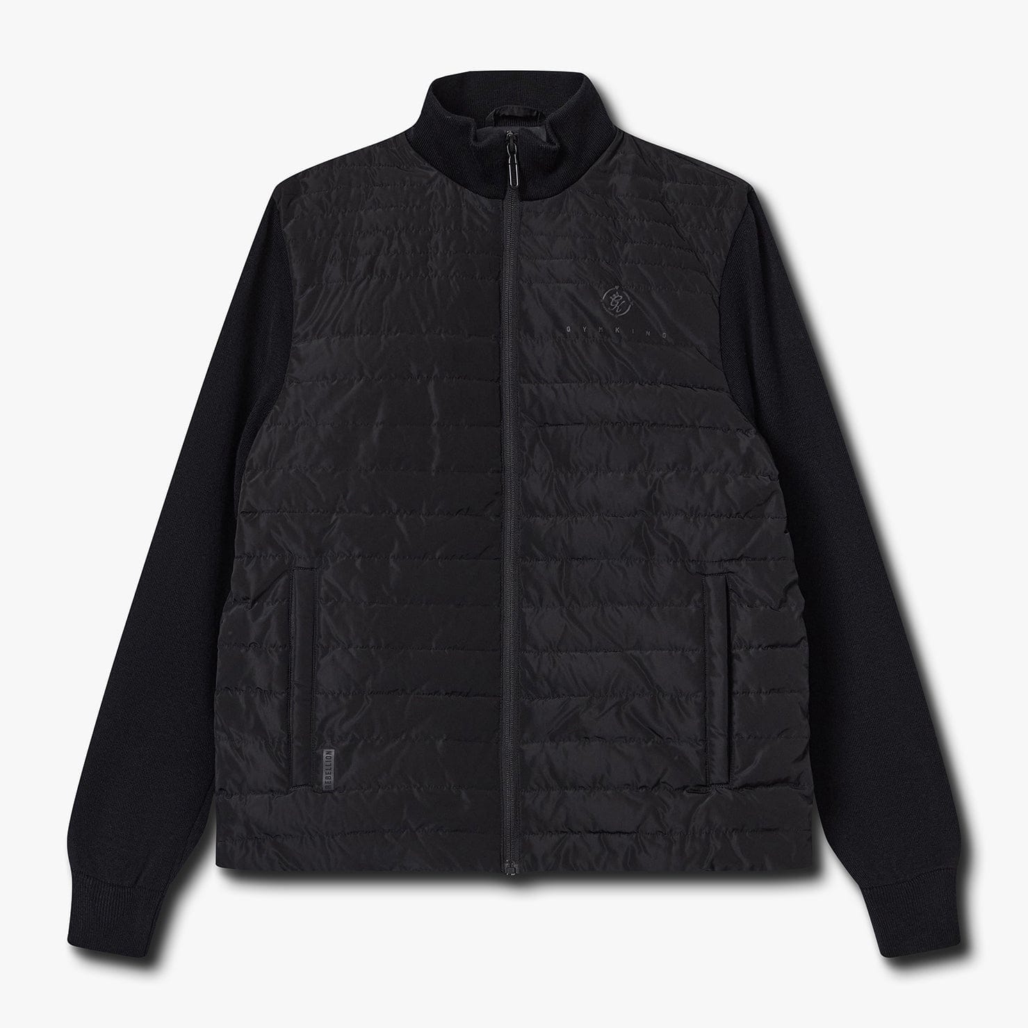 Gym King Rebellion Rushmore Light Quilted Knit Jacket - Black
