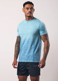 Gym King Relentless Ombre Seamless Tee - Sea Mist