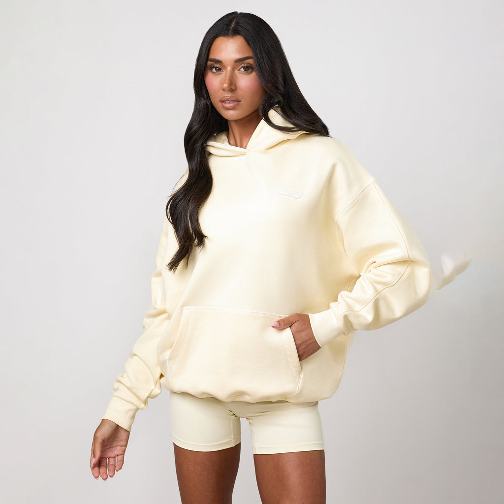 Gym King Renew Flatlock Hoodie - Buttermilk