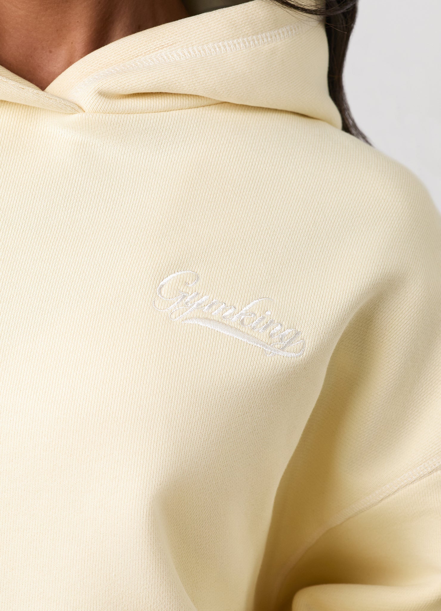 Gym King Renew Flatlock Hoodie - Buttermilk