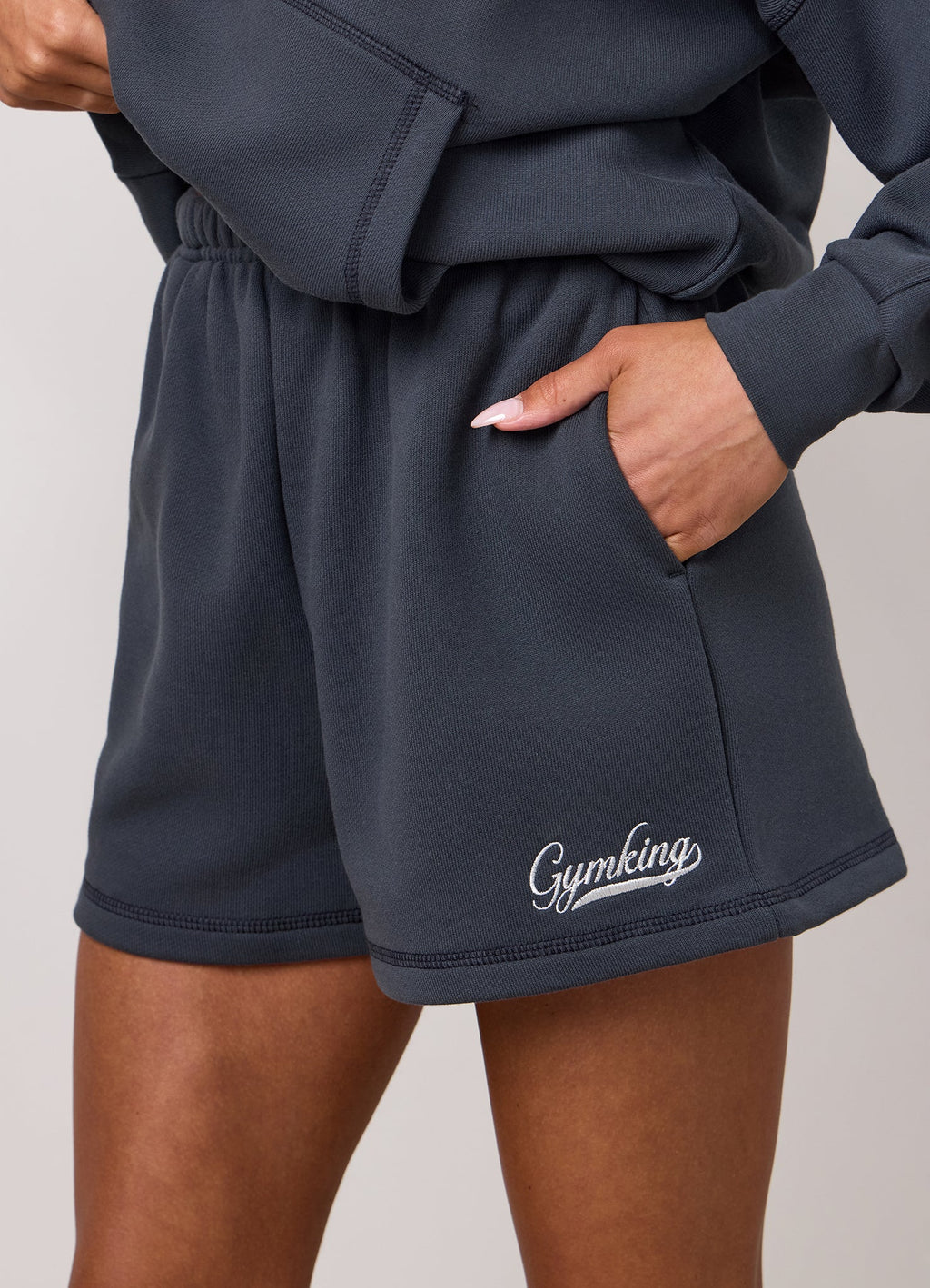 Gym King Renew Flatlock Short - Midnight Blue