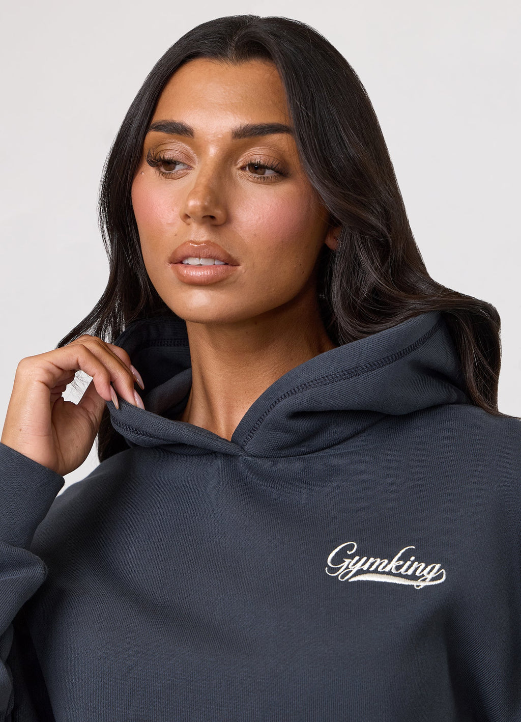 Gym King Renew Flatlock Hoodie - Midnight Blue