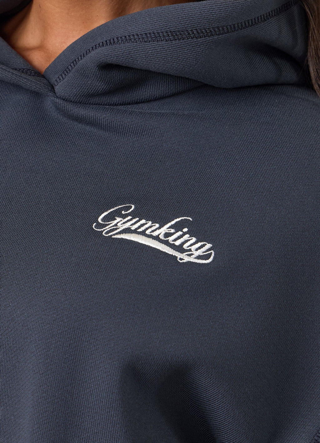 Gym King Renew Flatlock Hoodie - Midnight Blue