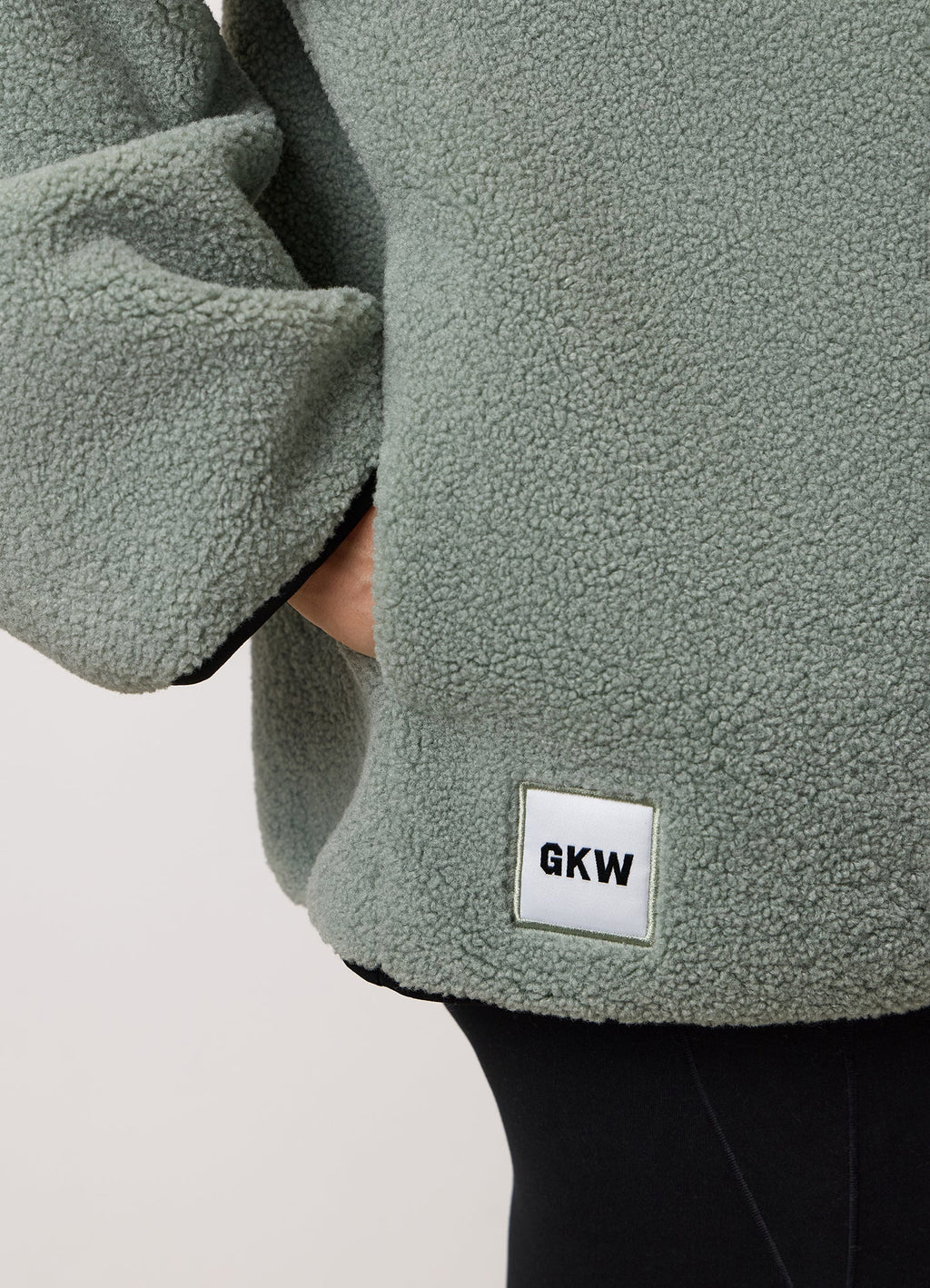 Gym King Replenish Borg Half Zip - Dusky Mint