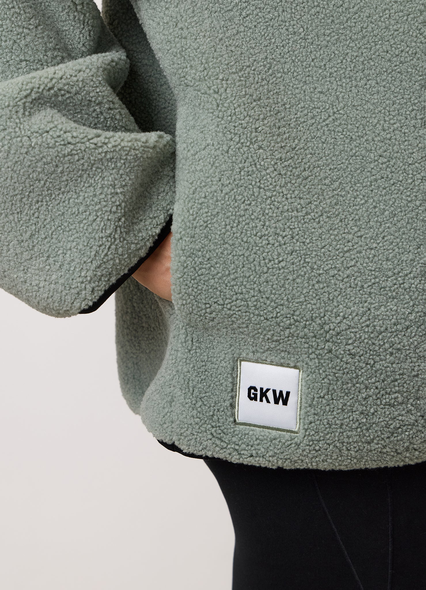 Gym King Replenish Borg Half Zip - Dusky Mint