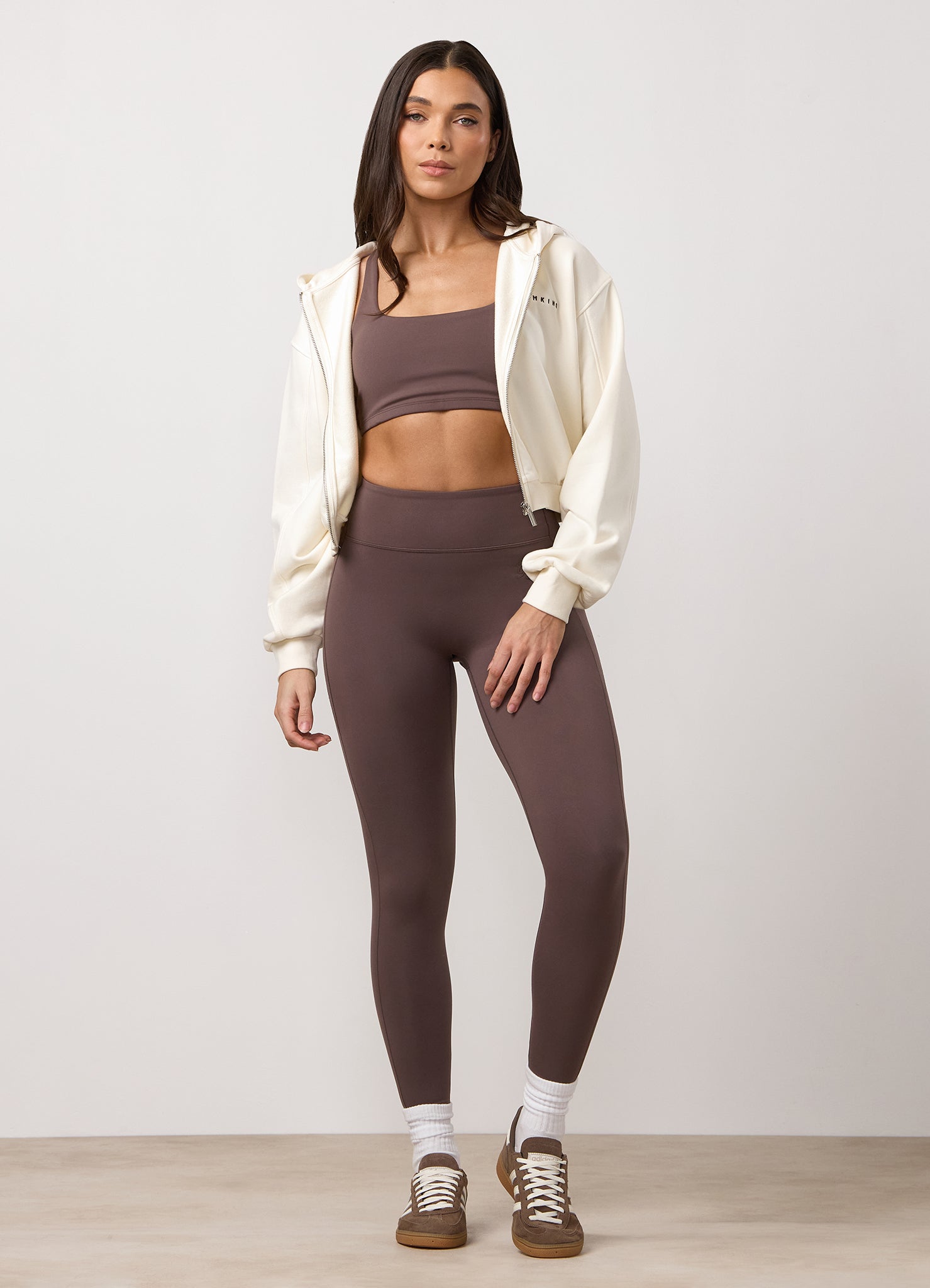 Gym King Replenish Peached Crop Hoodie - Marshmallow