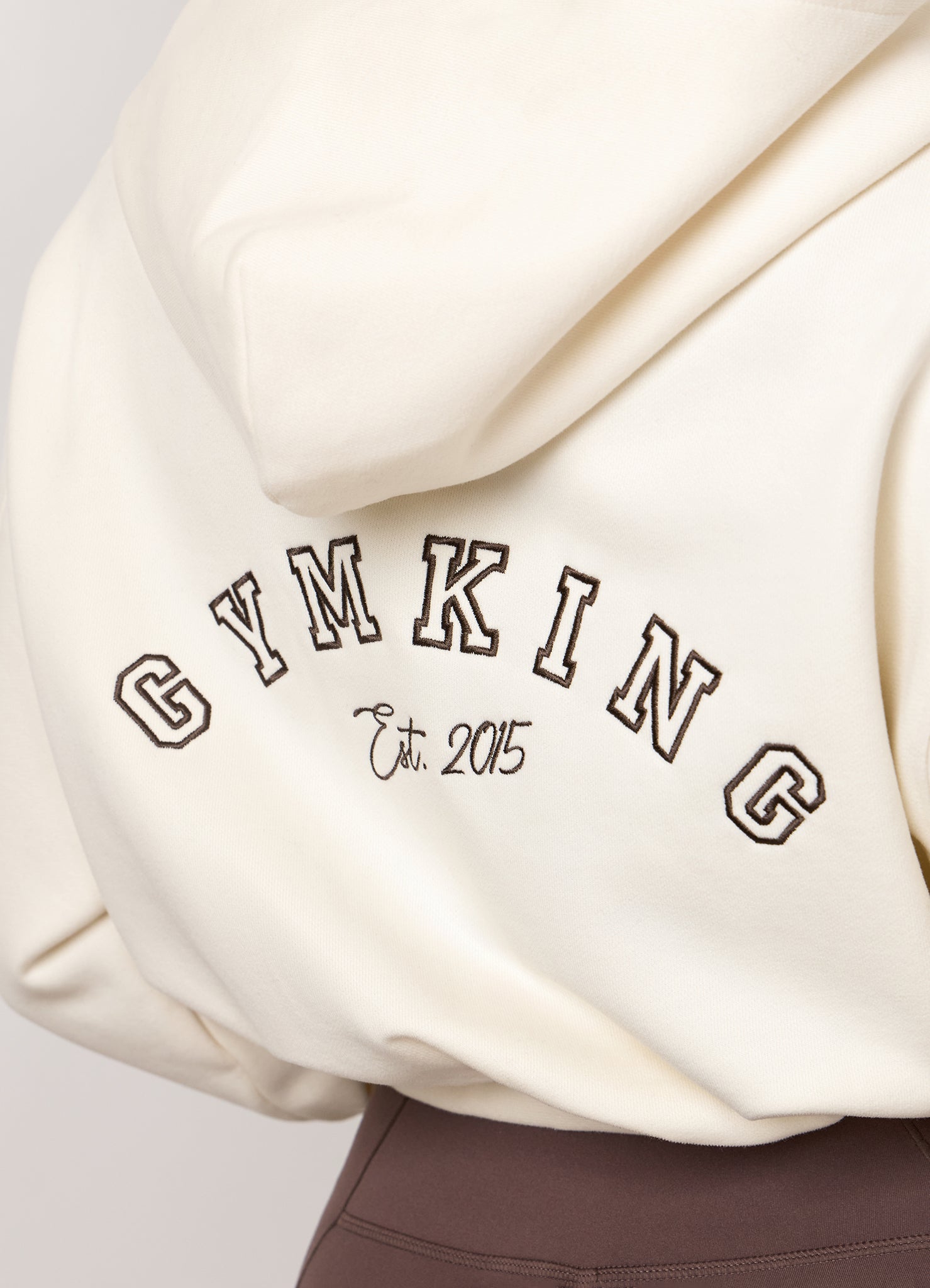 Gym King Replenish Peached Crop Hoodie - Marshmallow