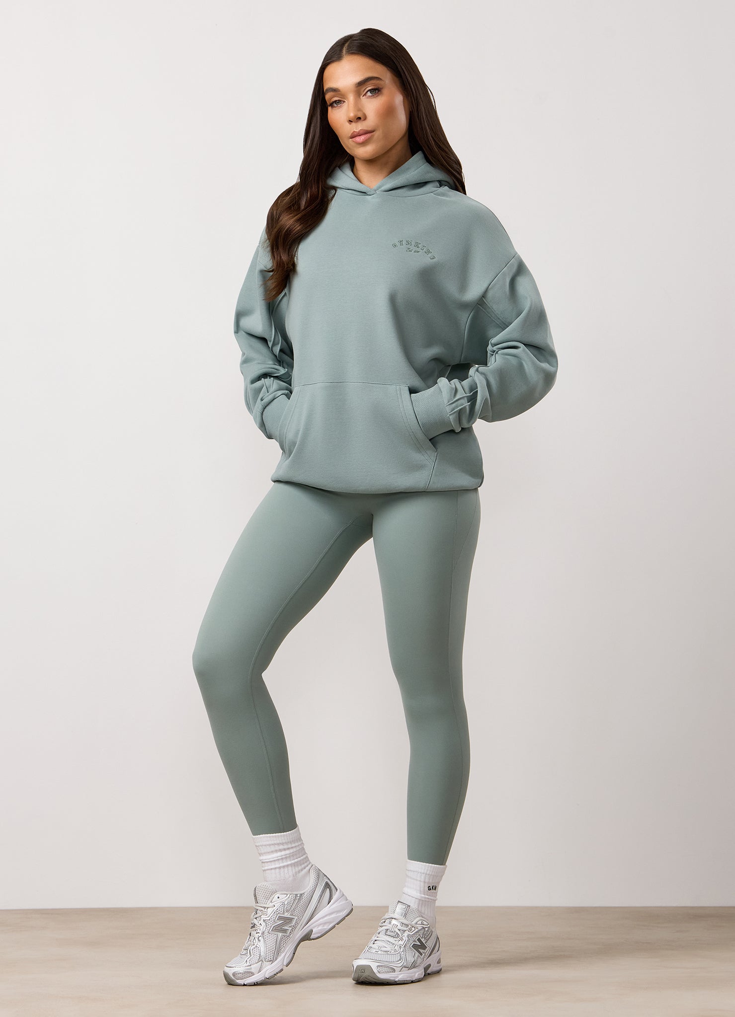 Gym King Replenish Peached Seam Hoodie - Brushed Sage
