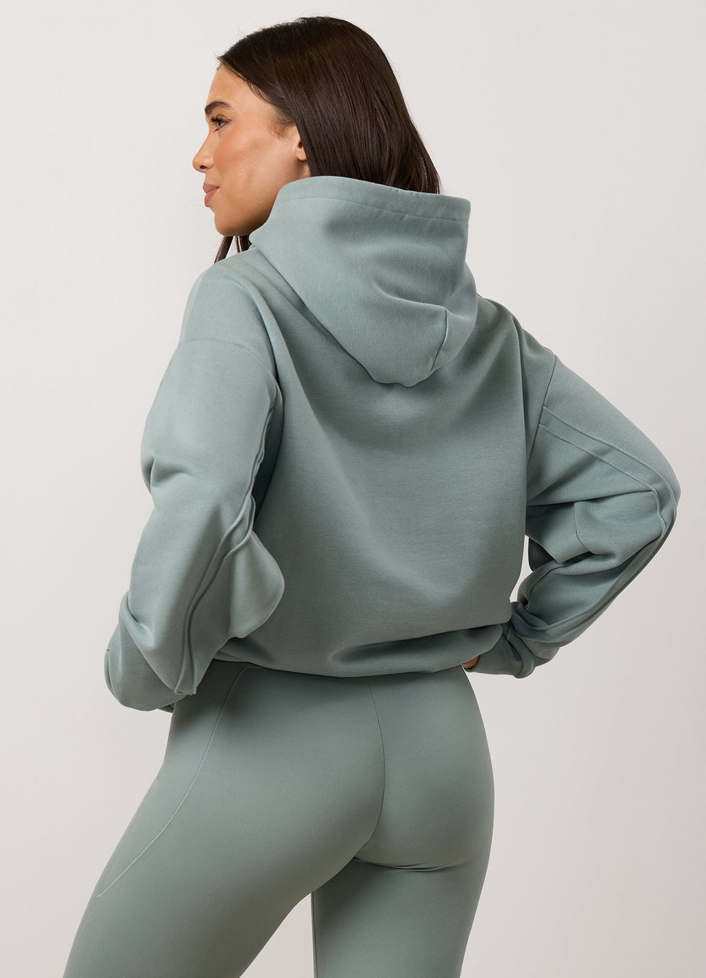 Gym King Replenish Peached Seam Hoodie - Brushed Sage