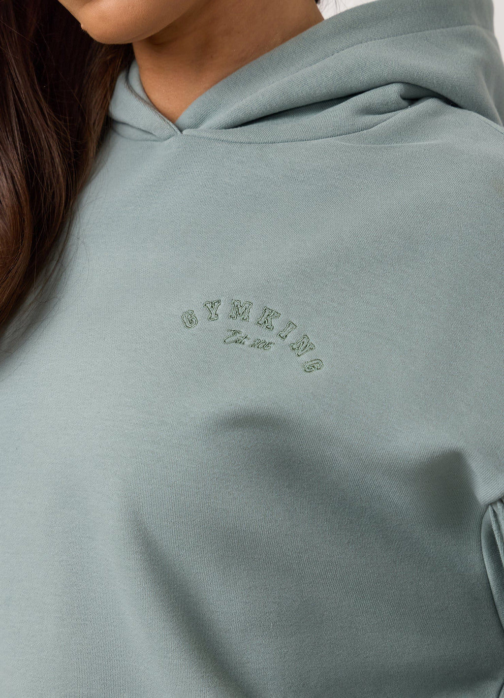 Gym King Replenish Peached Seam Hoodie - Brushed Sage