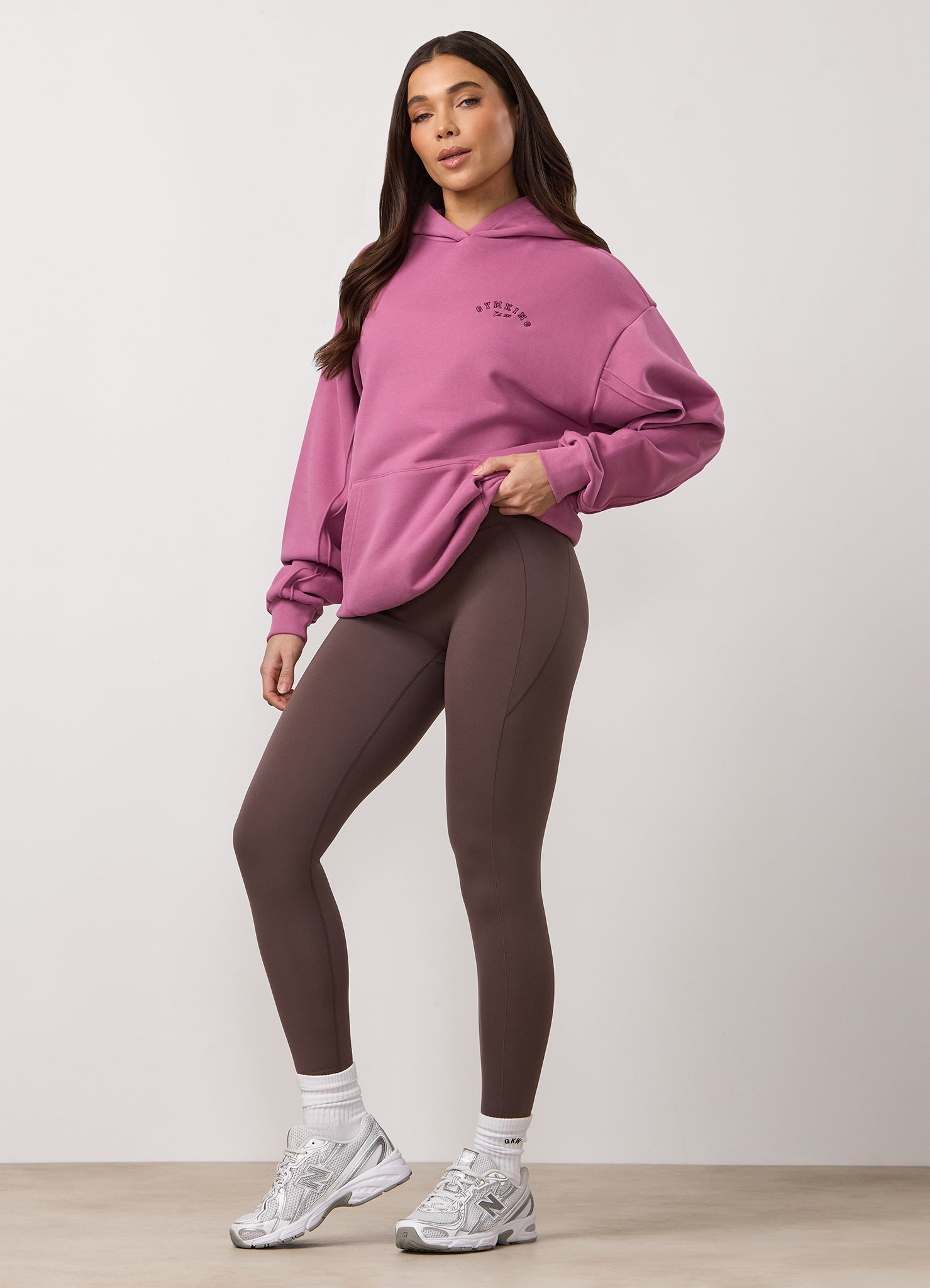 Gym King Replenish Peached Seam Hoodie - Orchid Mauve