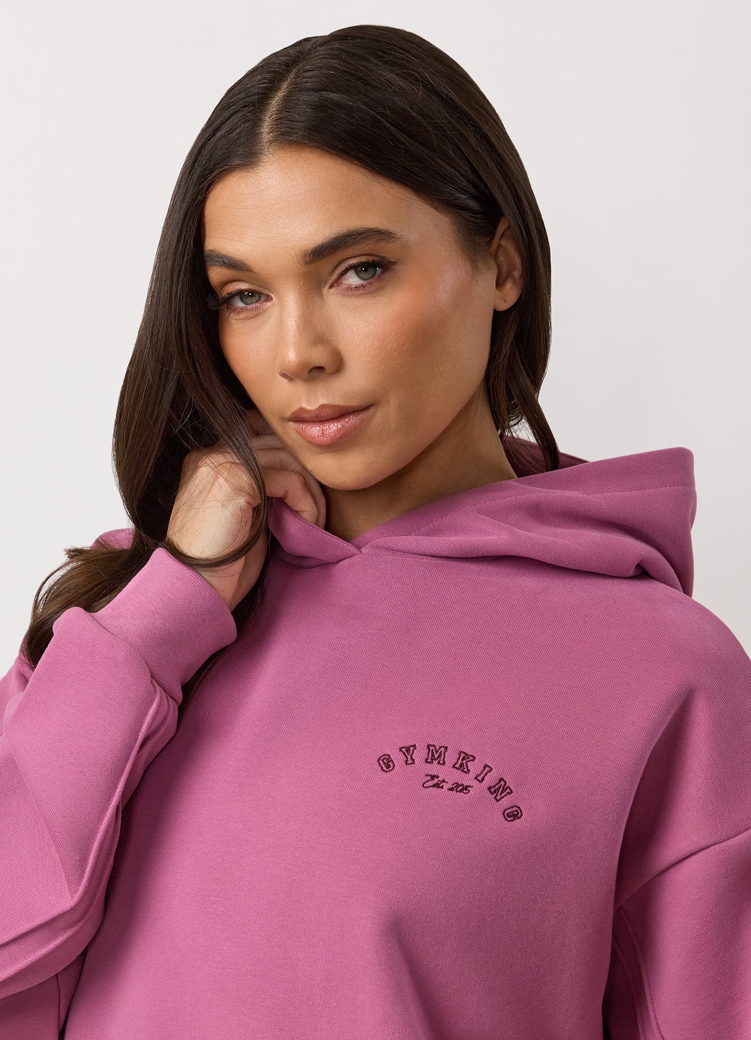 Gym King Replenish Peached Seam Hoodie - Orchid Mauve