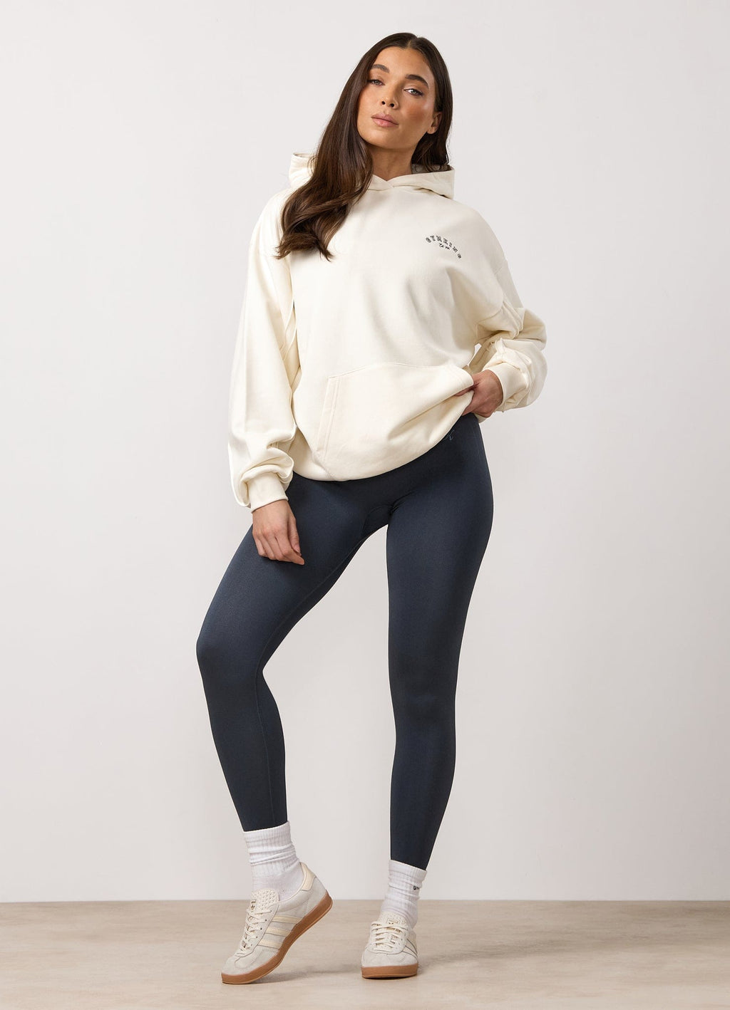Gym King Replenish Peached Seam Hoodie - Marshmallow